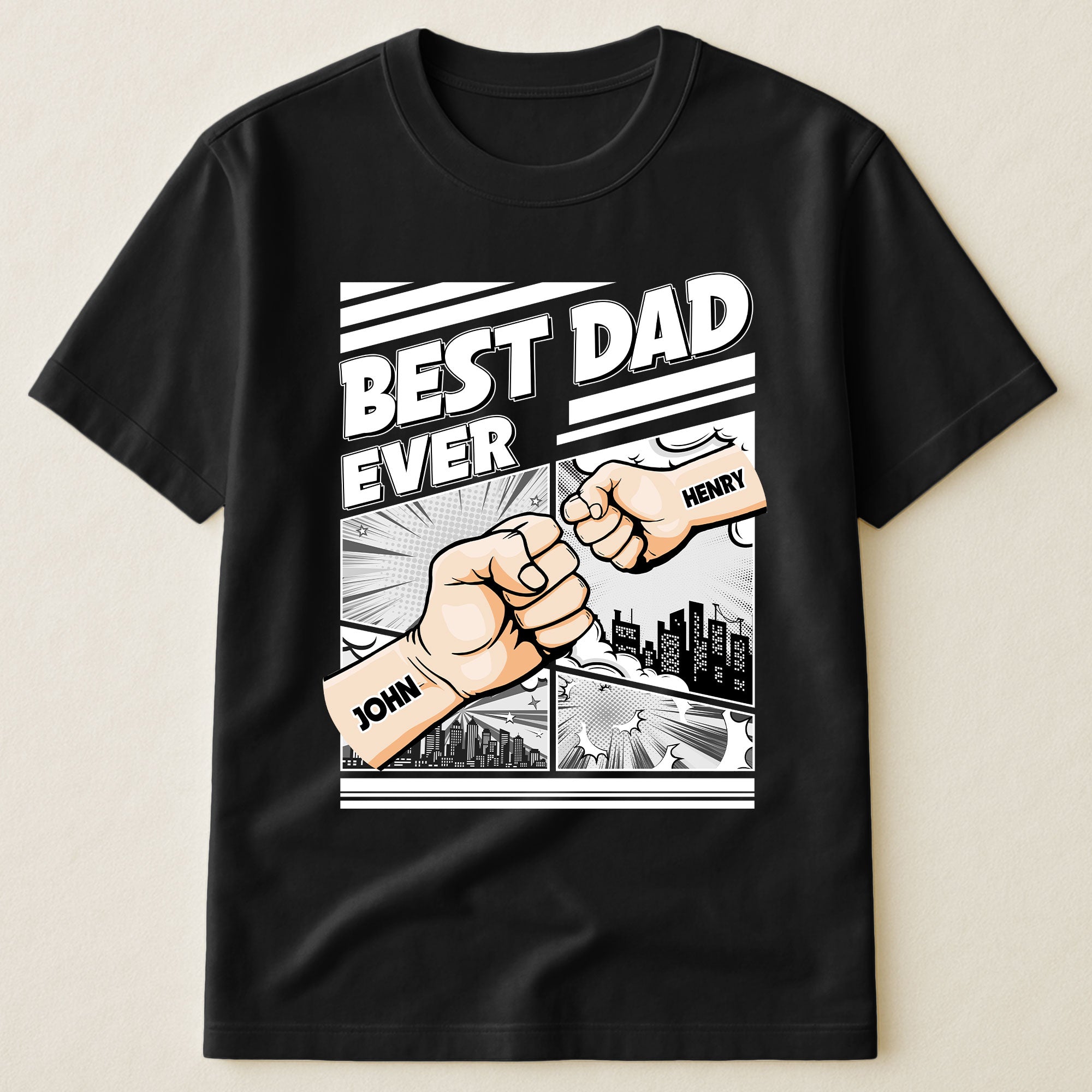 Best Dad Ever - Fist Bump New Version - Personalized Shirt