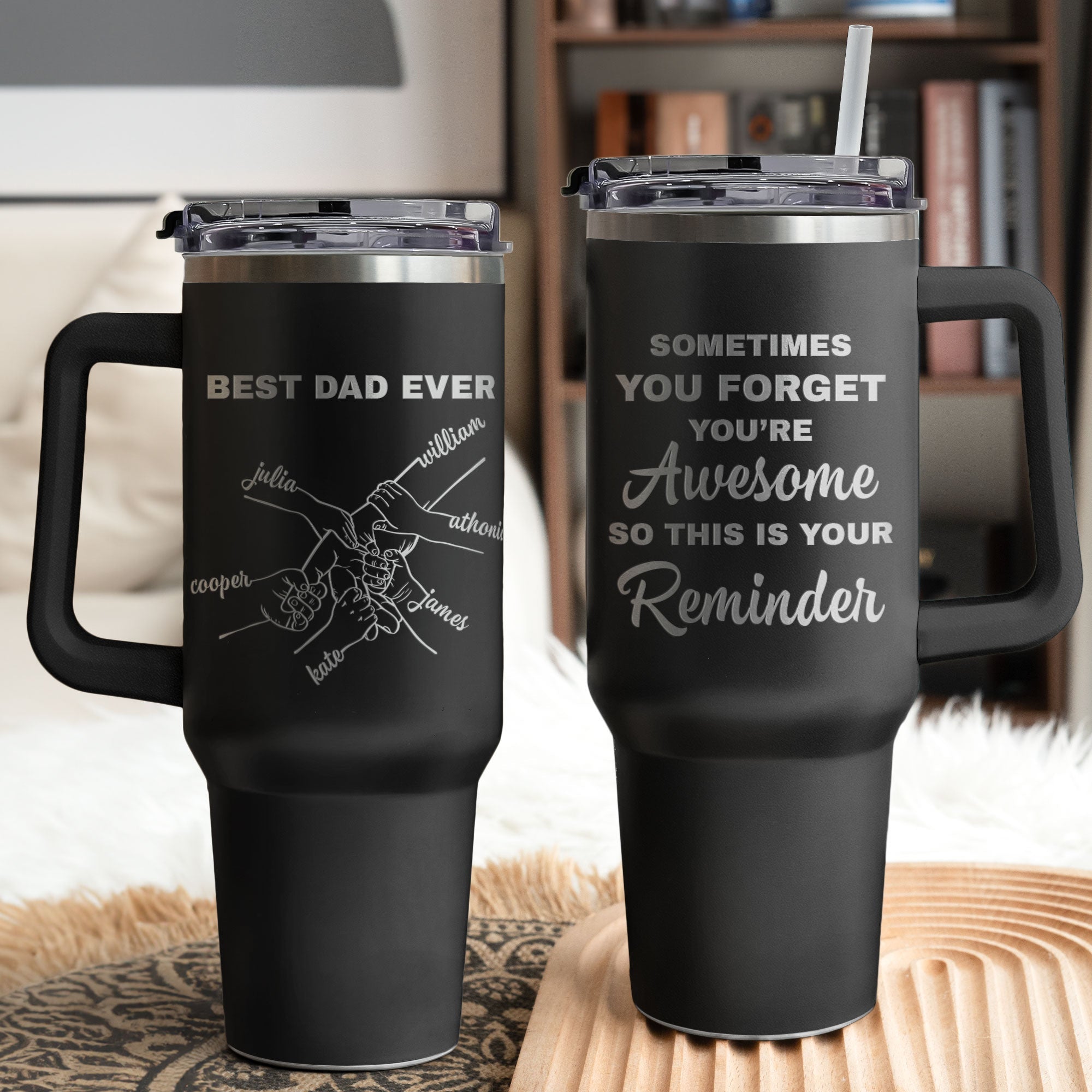 Best Dad Ever Sometimes You Forget You're Awesome - Personalized 40oz Tumbler