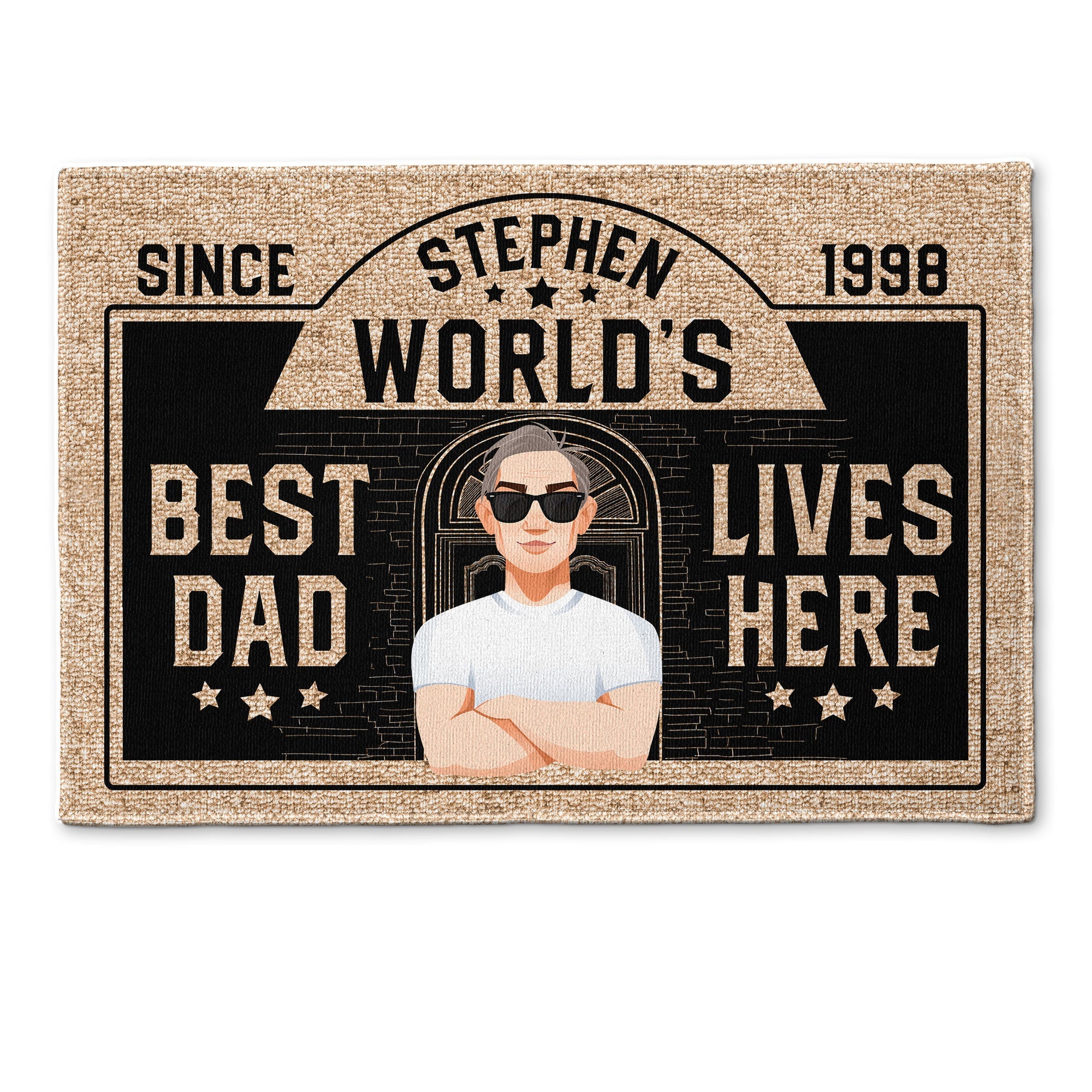Best Dad Lives Here - Personalized Doormat