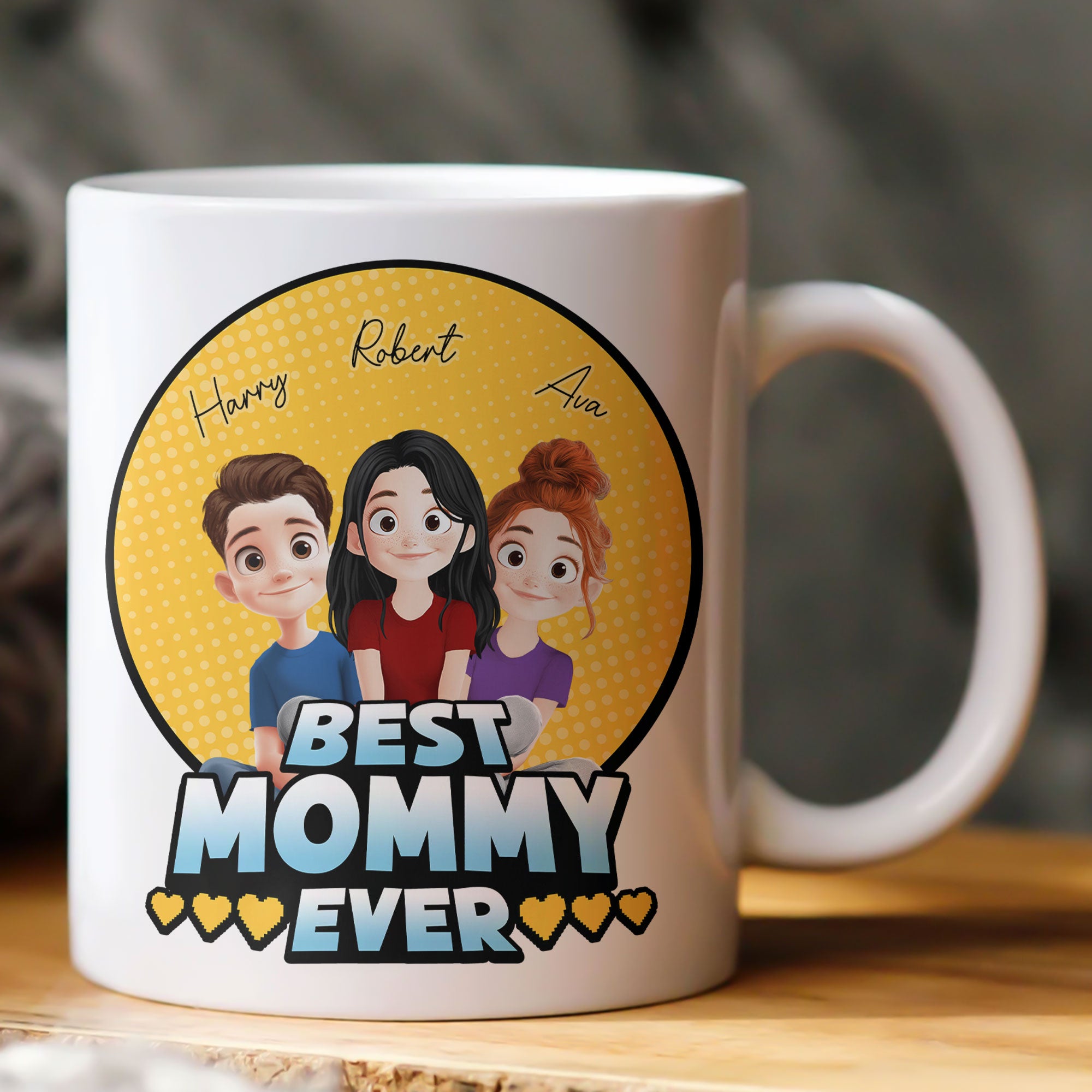 Best Mom Ever - Cartoon Version - Personalized Mug