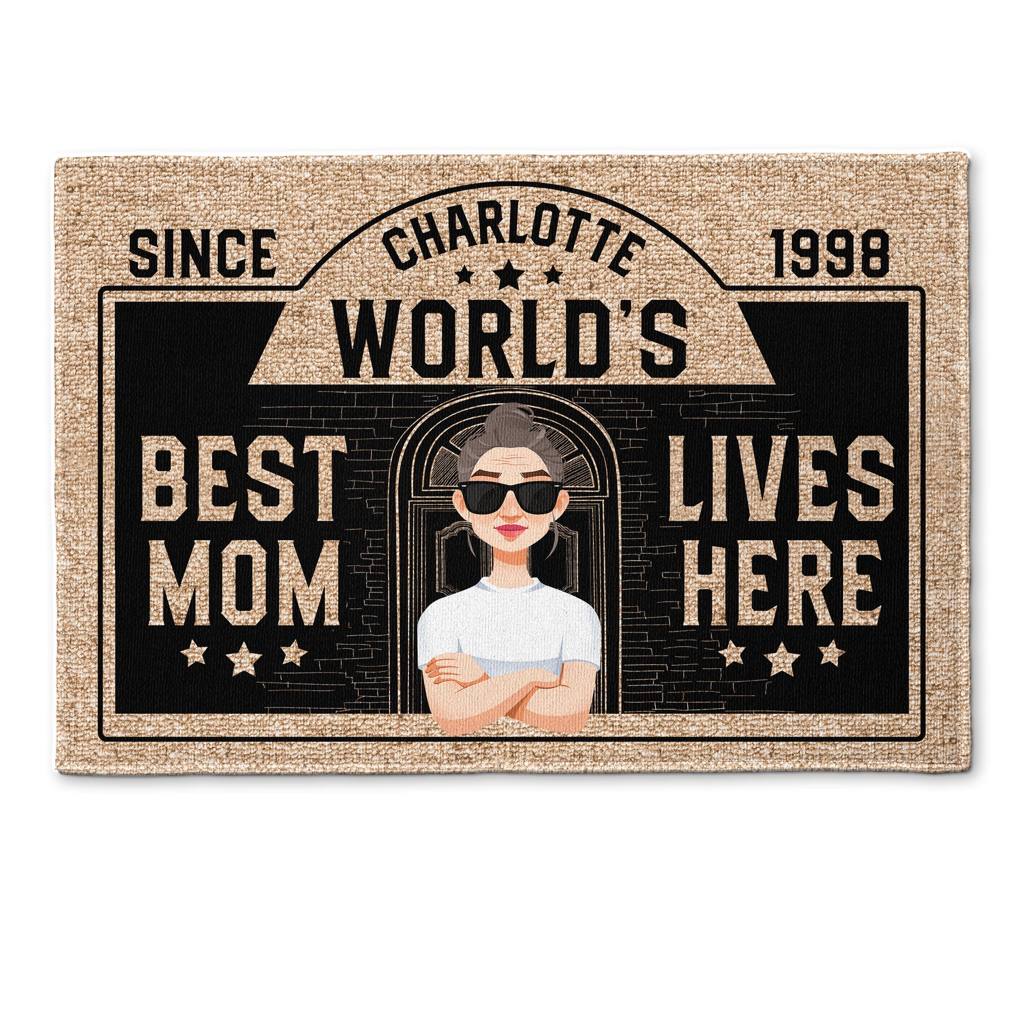 Best Mom Lives Here - Personalized Doormat