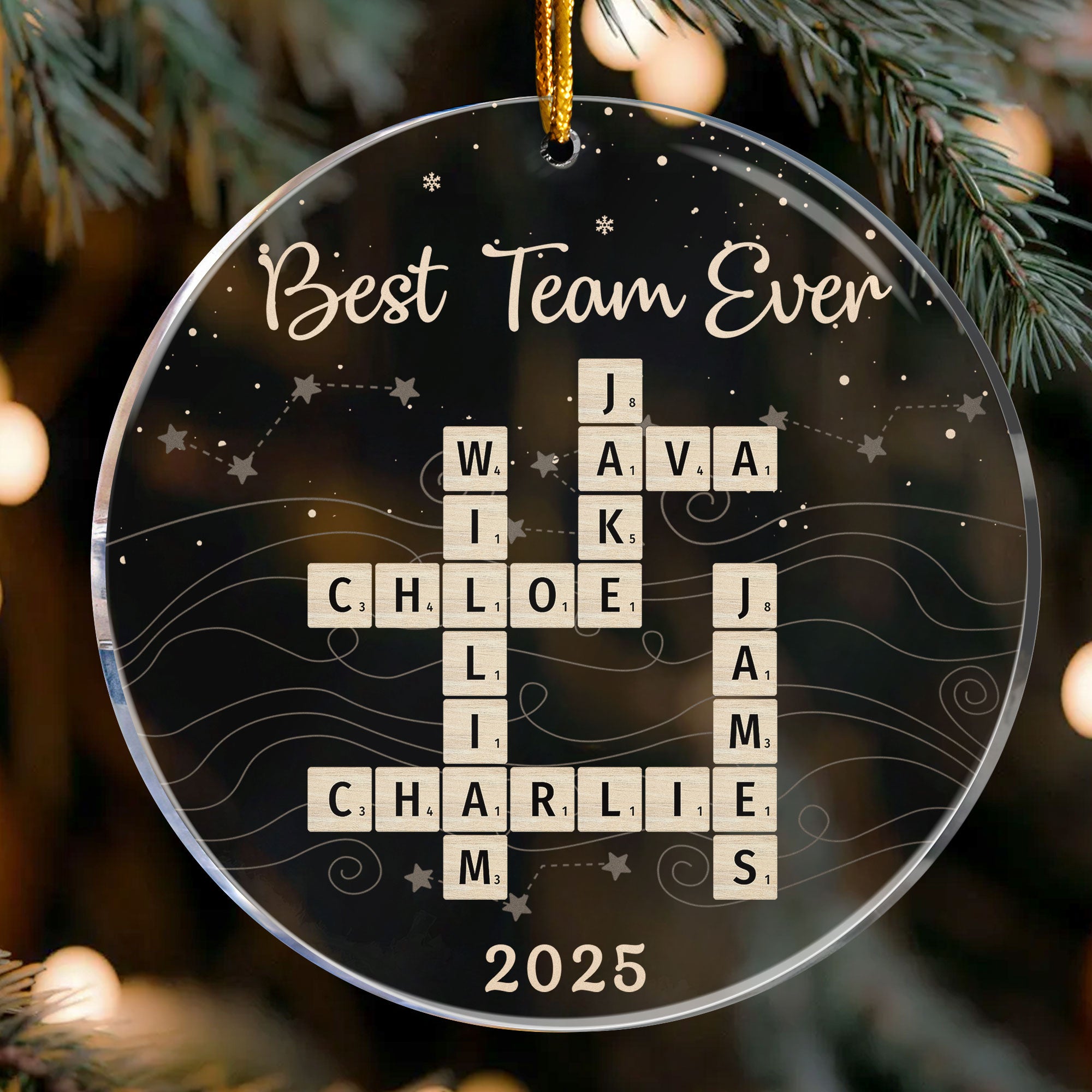 Best Team Ever Christmas Ornament Gift For Coworkers - Personalized Acrylic Ornament