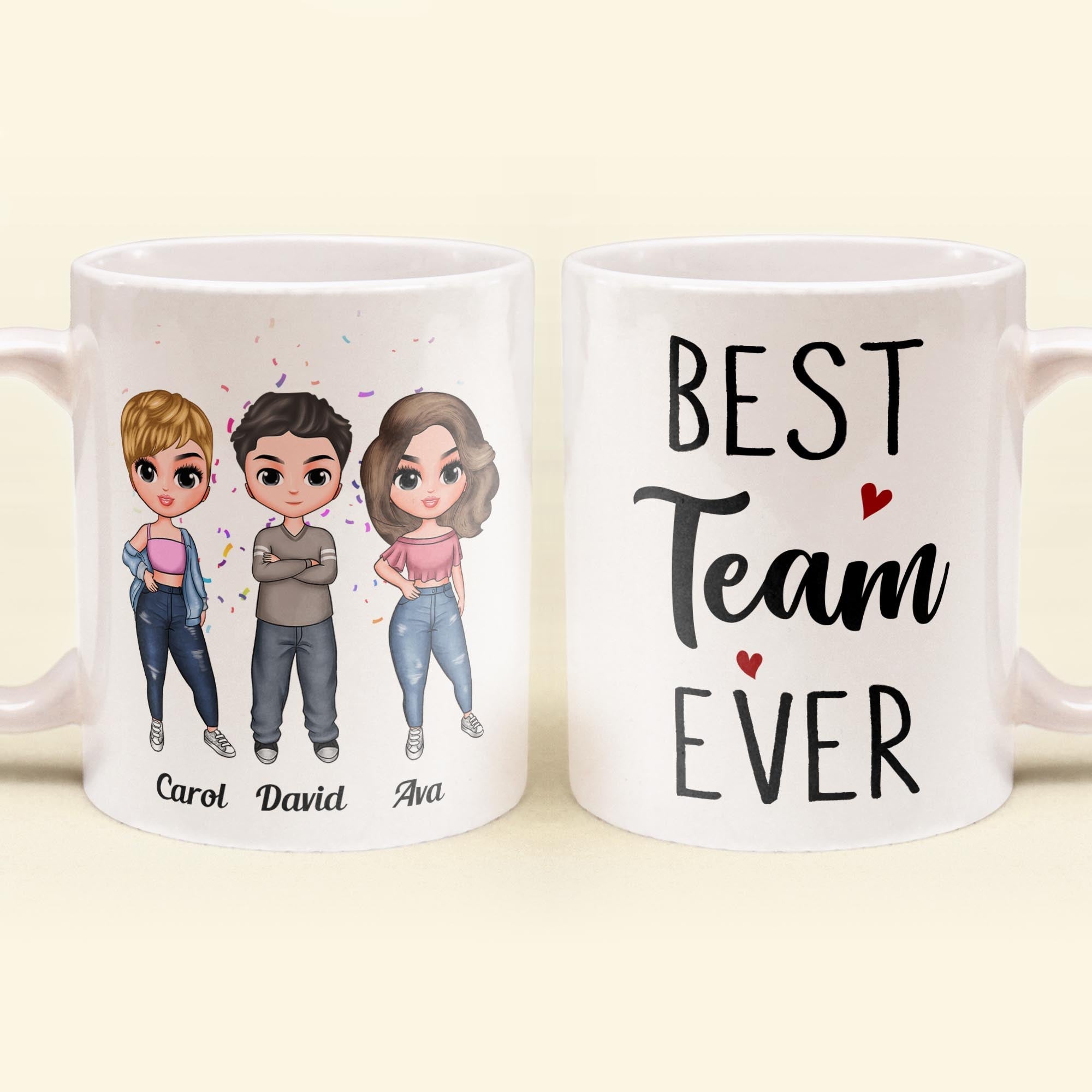 Best Team Ever - Personalized Mug - Birthday, Christmas Gift For Colleagues