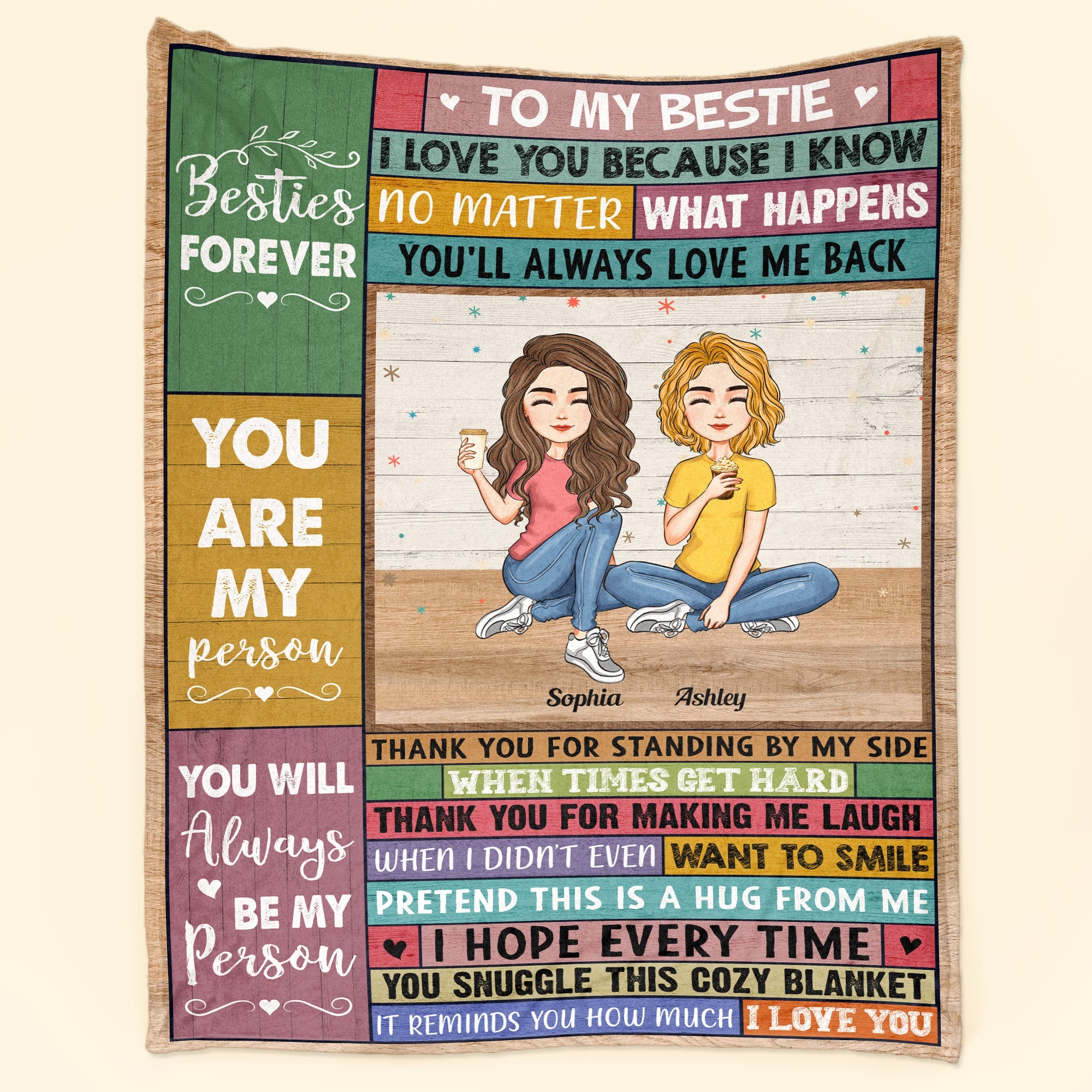 Besties Forever You Are My Person - Personalized Friend Blanket
