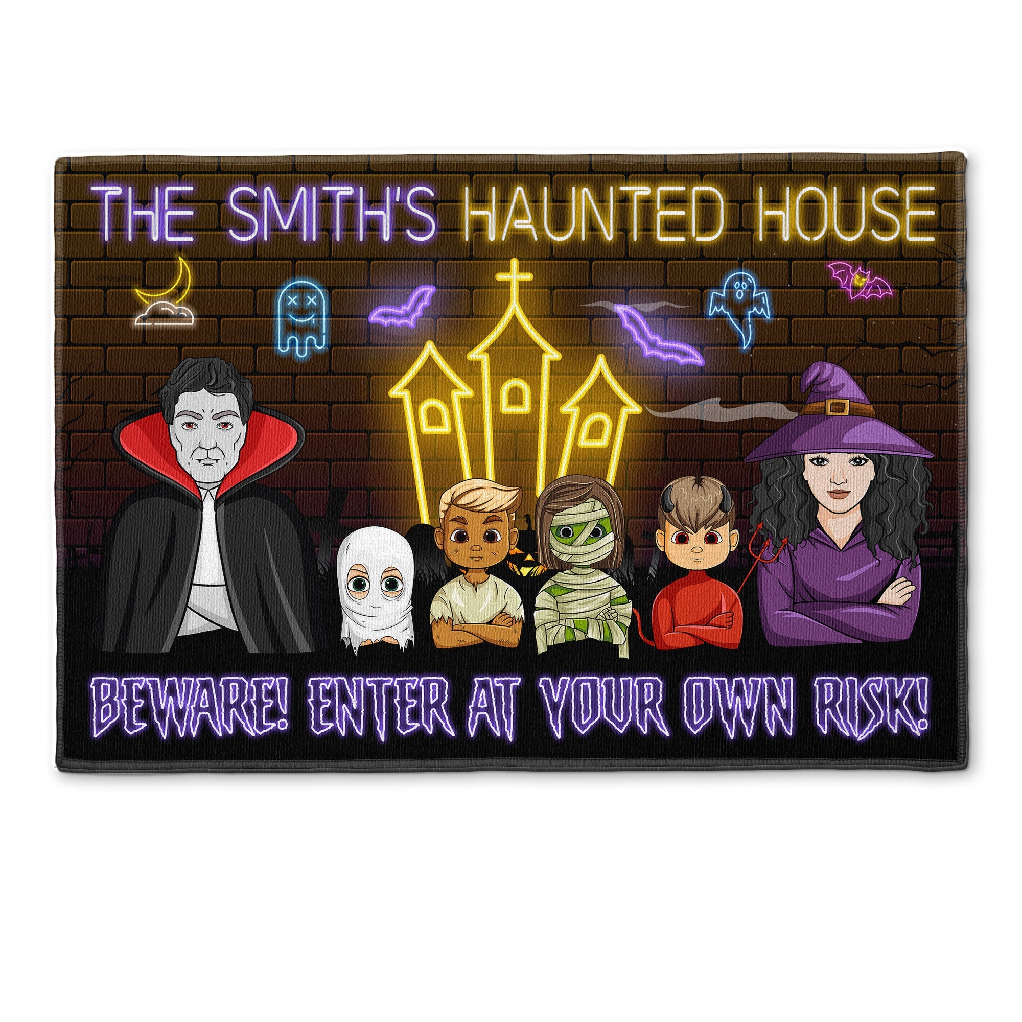 Beware! Еnter At Your Own Risk! - Personalized Doormat