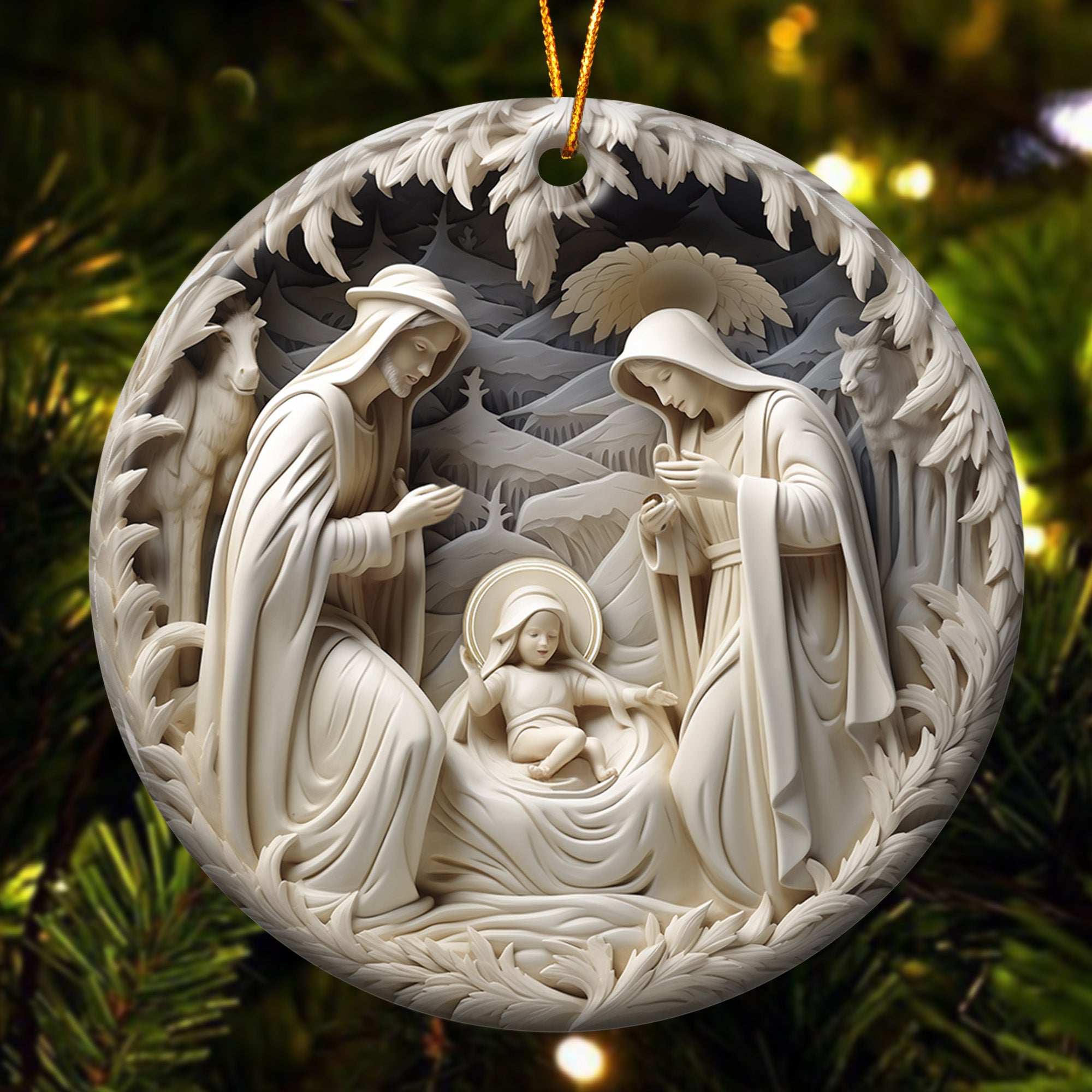 Birth Of Jesus - Ceramic Ornament