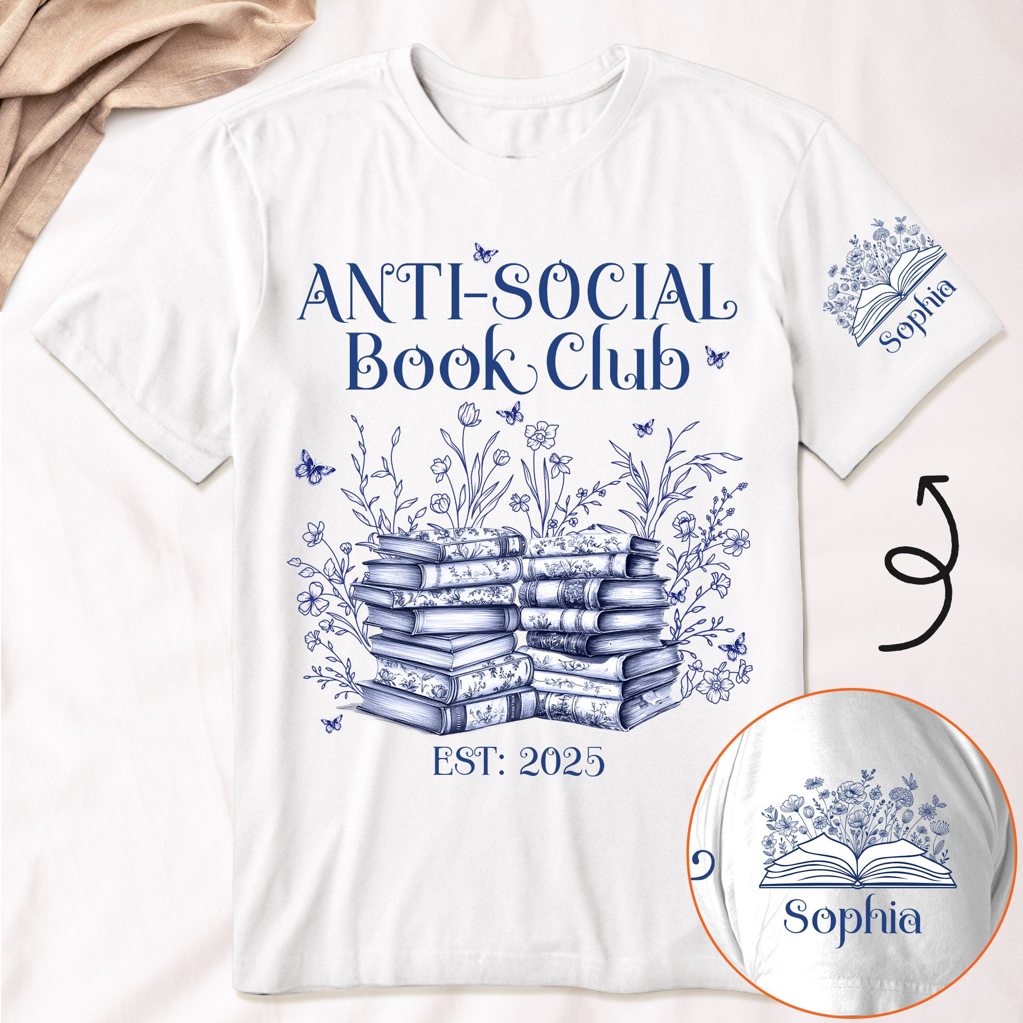Book Club Toile De Jouy Style - Personalized Shirt