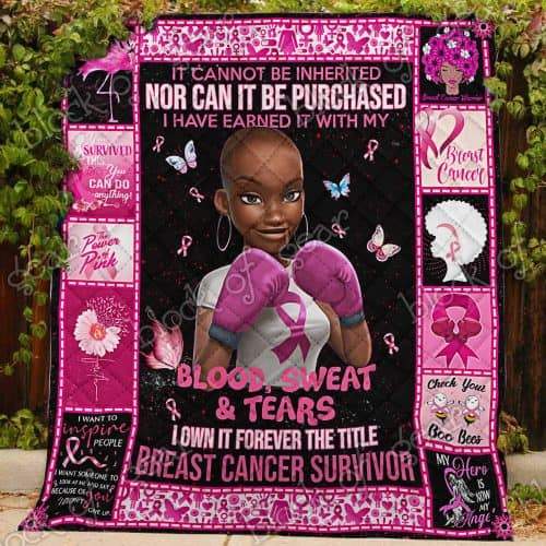 I Own It Forever The Title Breast Cancer Survivor Blanket Gift For Breast Cancer Awareness Month-A Loves Gift