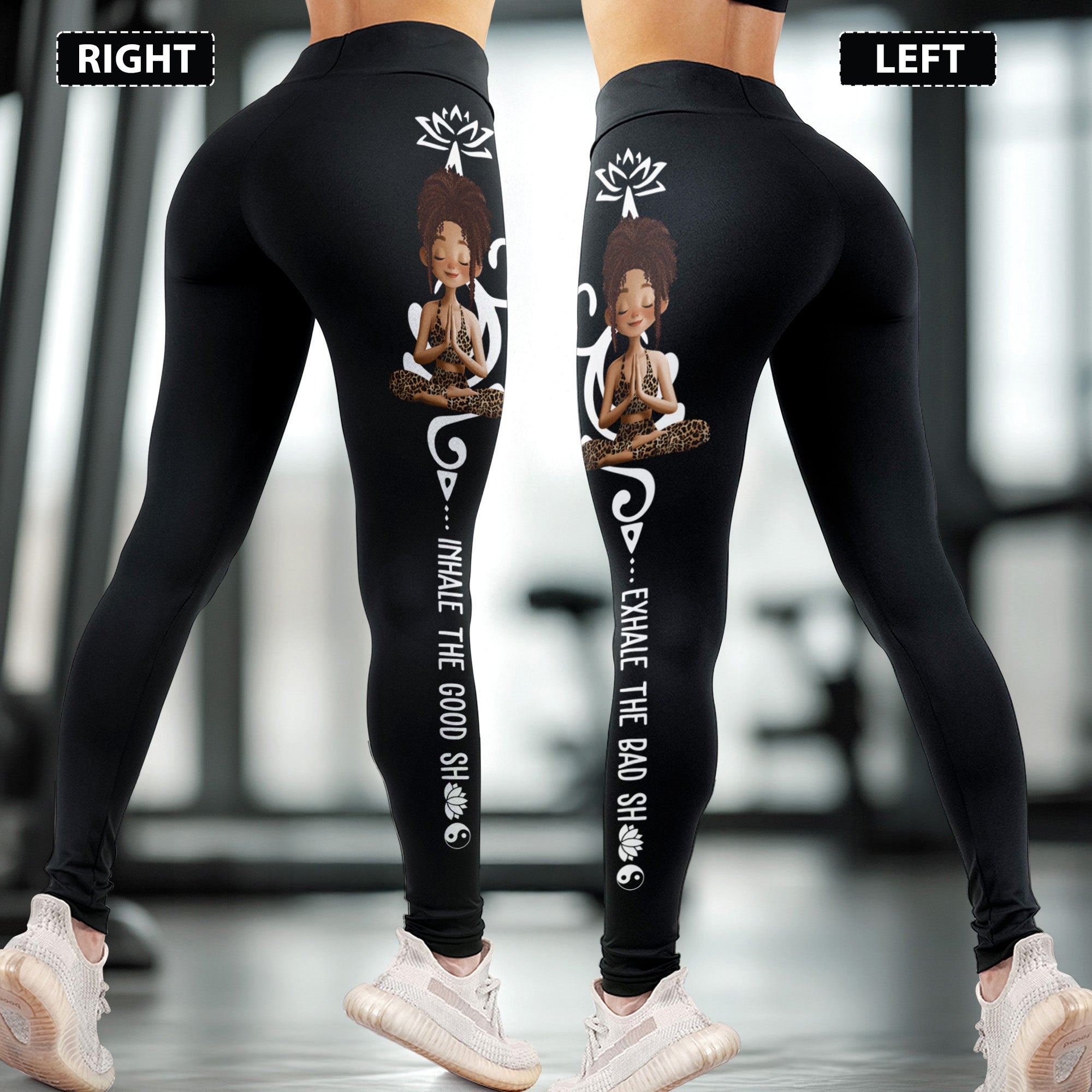 Breath Yoga Lovers Inhale The Good Sh*T Exhale The Bad Sh*T - Personalized Leggings