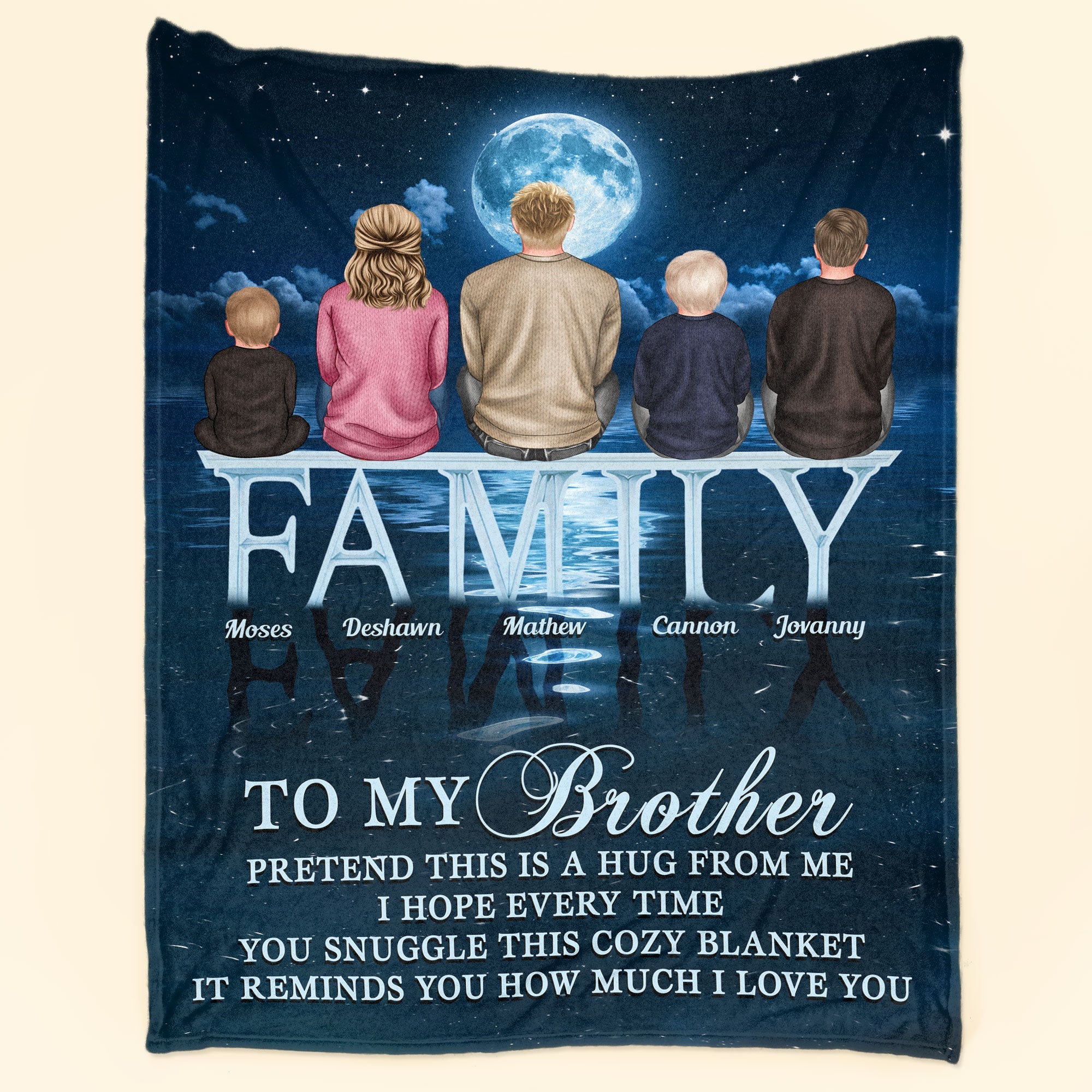 Brother Sister - Pretend This Is A Hug From Me  - Personalized Blanket - Christmas, New Year Gift For Sisters, Brothers, Sibling