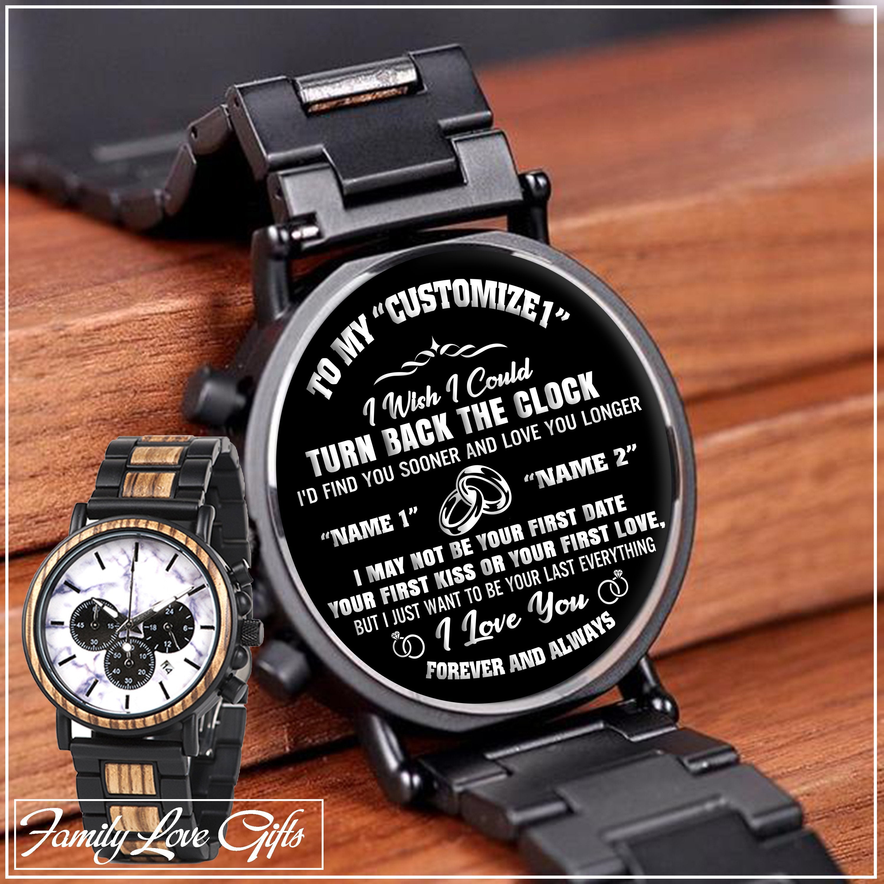 Great Gift For MAN- Engraved Wooden Wristwatches-A Loves Gift