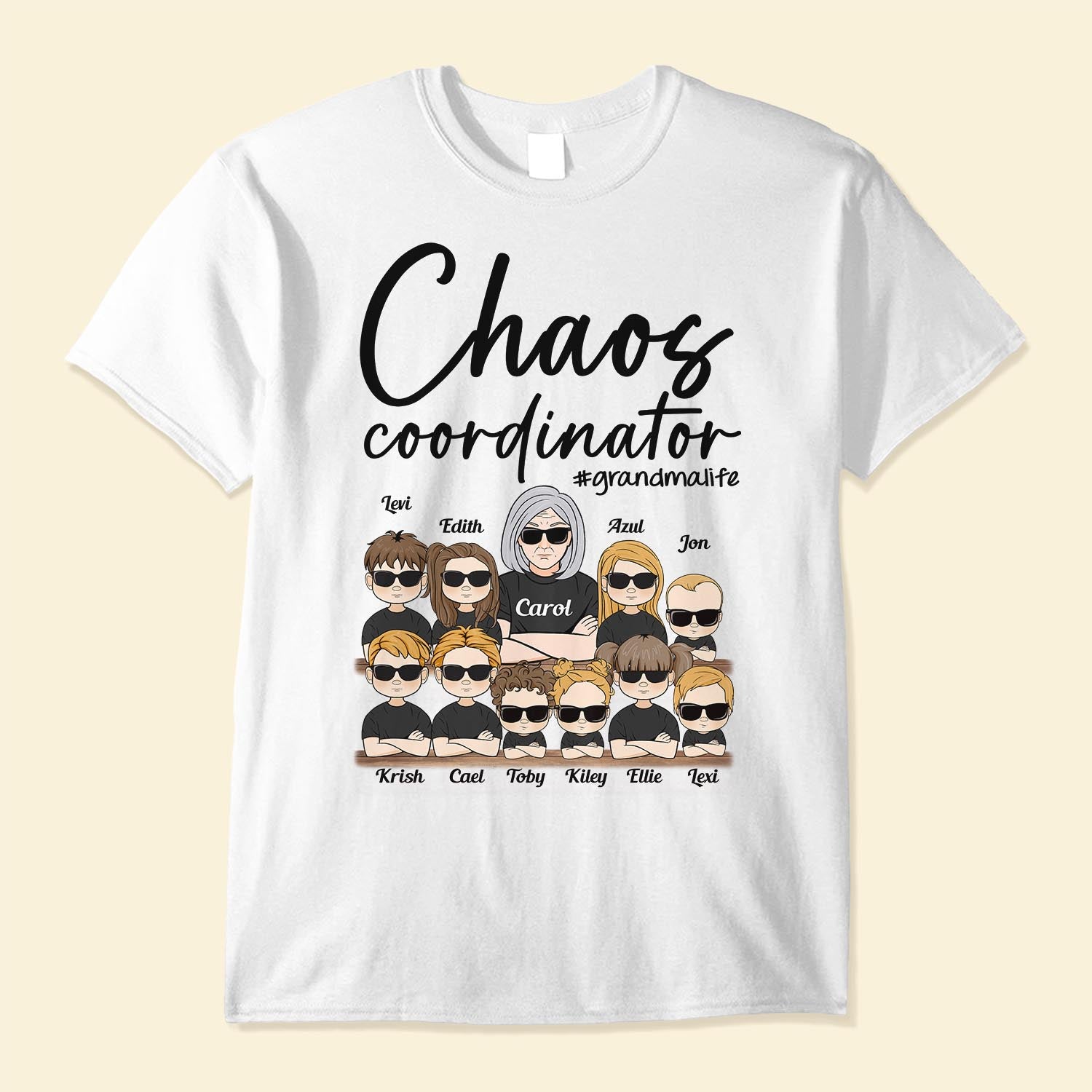 Chaos Coordinator - Personalized Shirt - Birthday, Mother's Day, Funny Gift For Mom, Mother, Grandma, Nana, Mimi