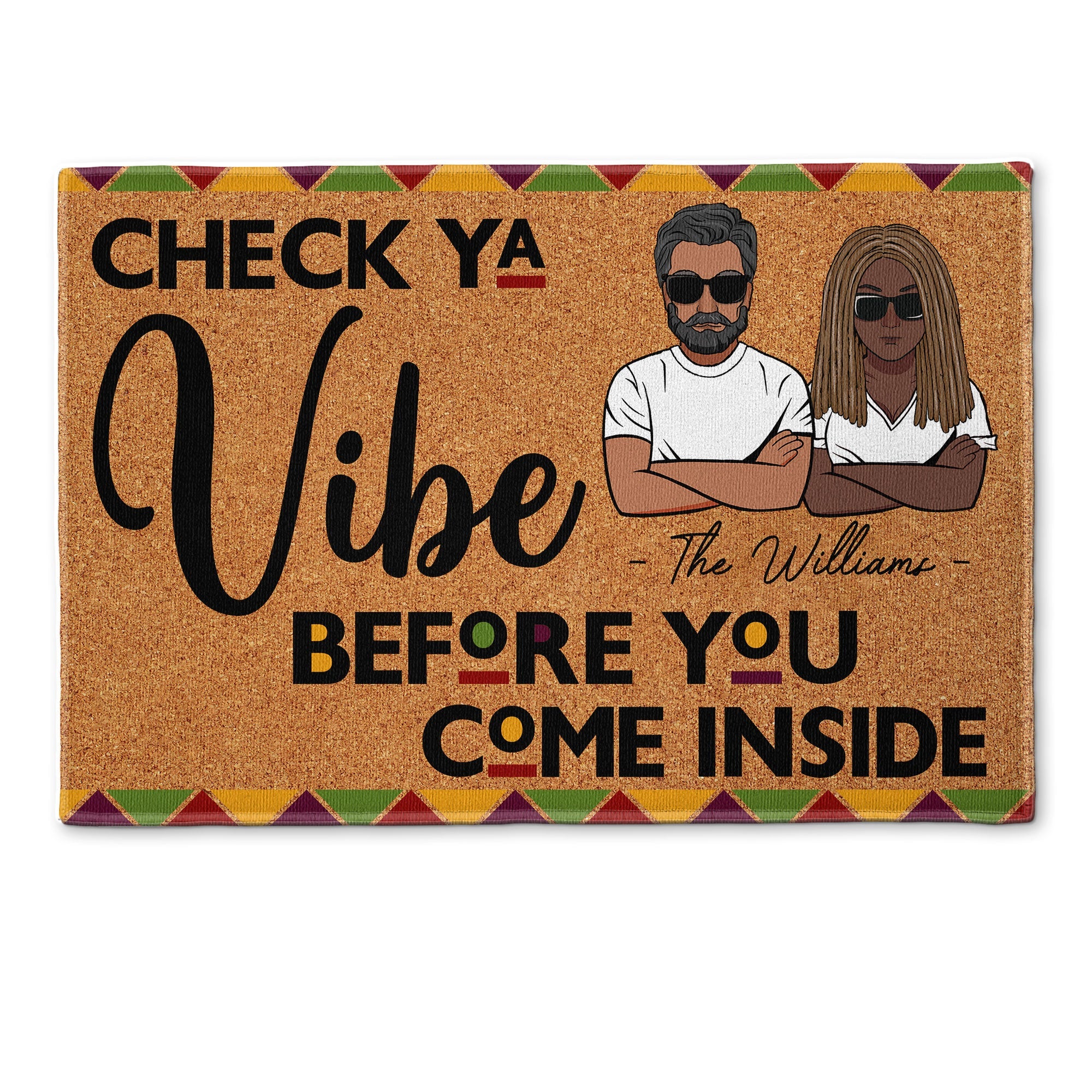 Check Ya Vibe Before You Come Inside - Personalized Doormat