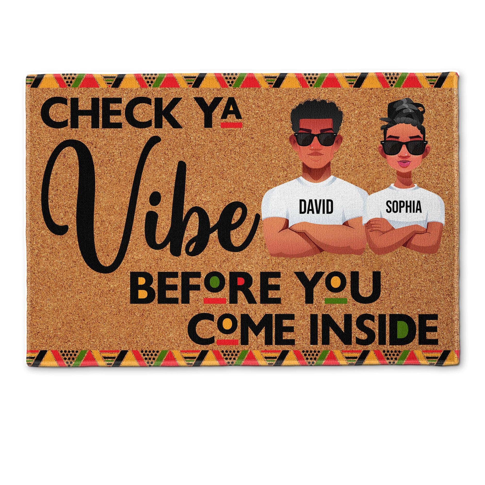 Check Ya Vibe - Personalized Doormat