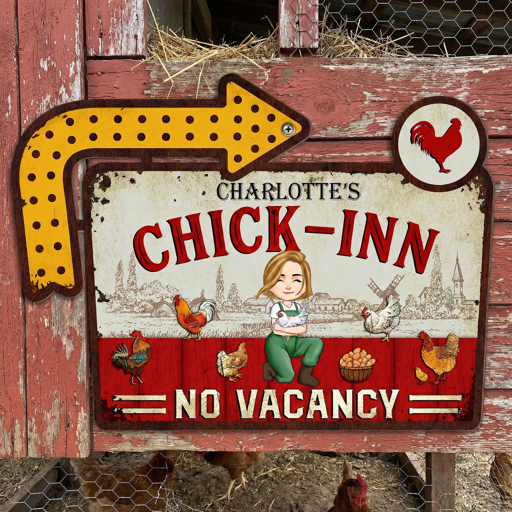 Chick-Inn - Personalized Metal Sign