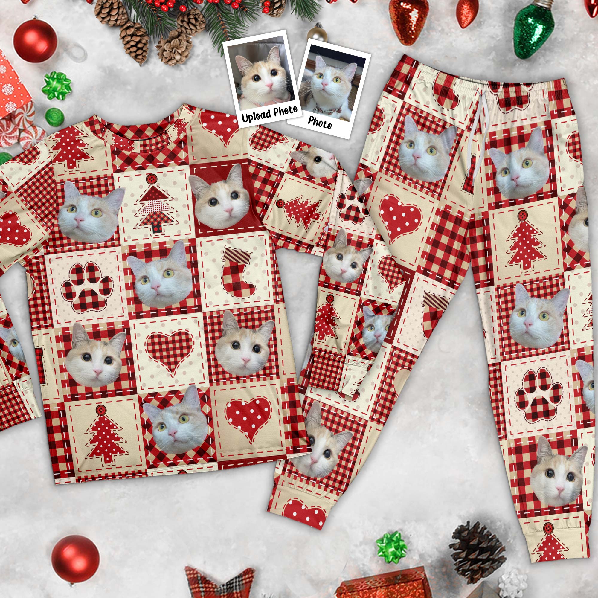 Christmas Ugly Pet Pajamas - Personalized Photo Pajama Set