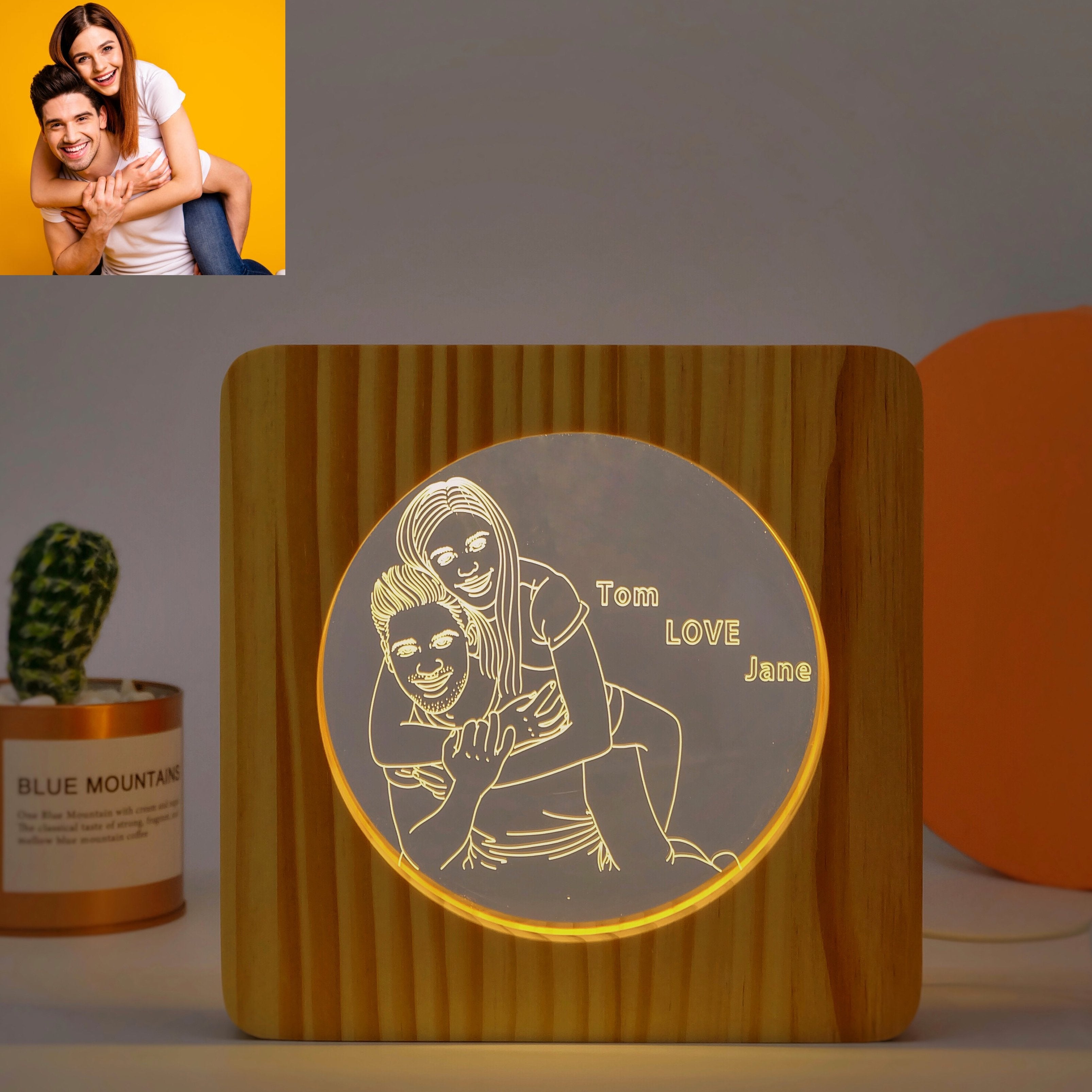 Circle Personalized Photo Frame-A Loves Gift