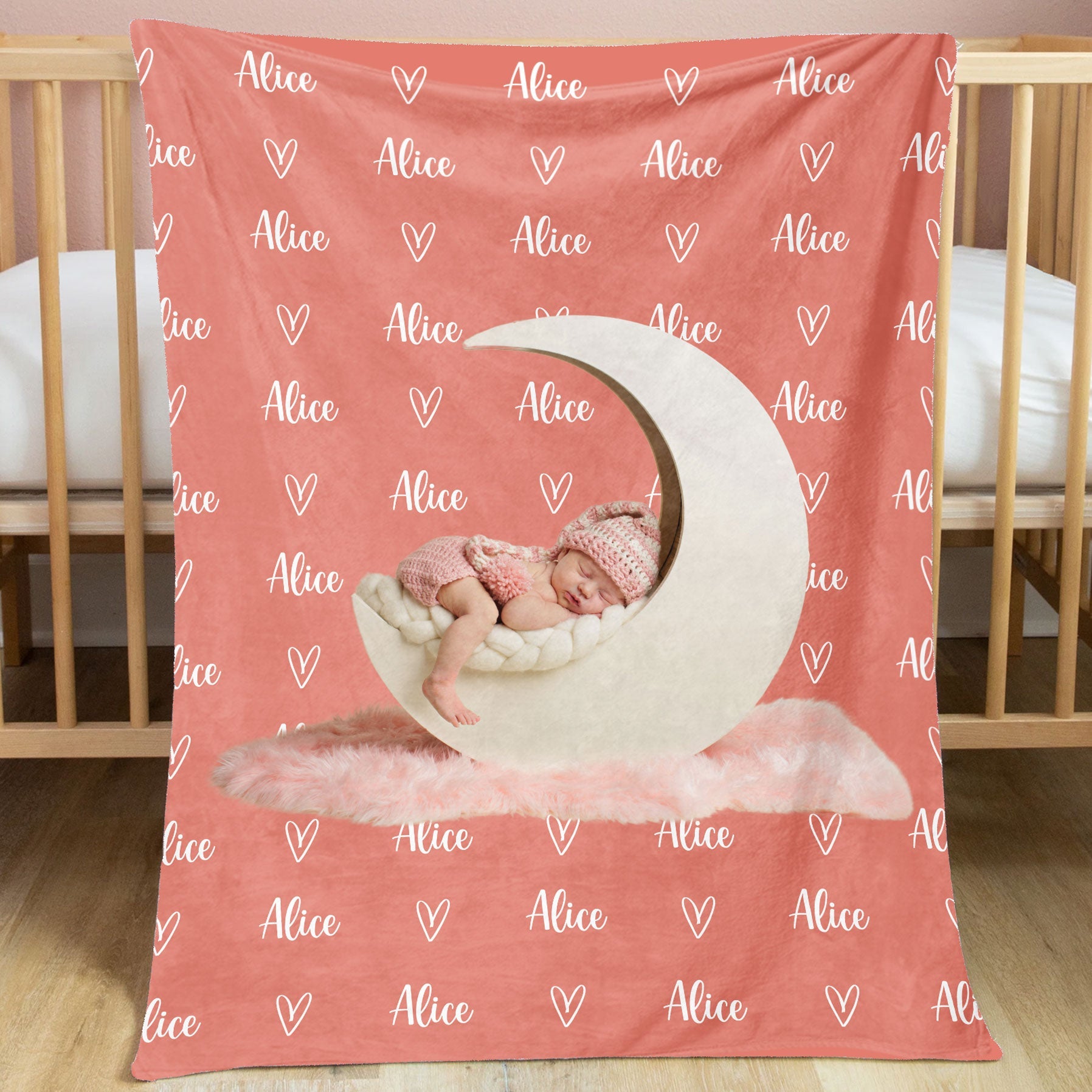 Personalized Name And Photo Blanket For Baby - Personalized Photo Blanket