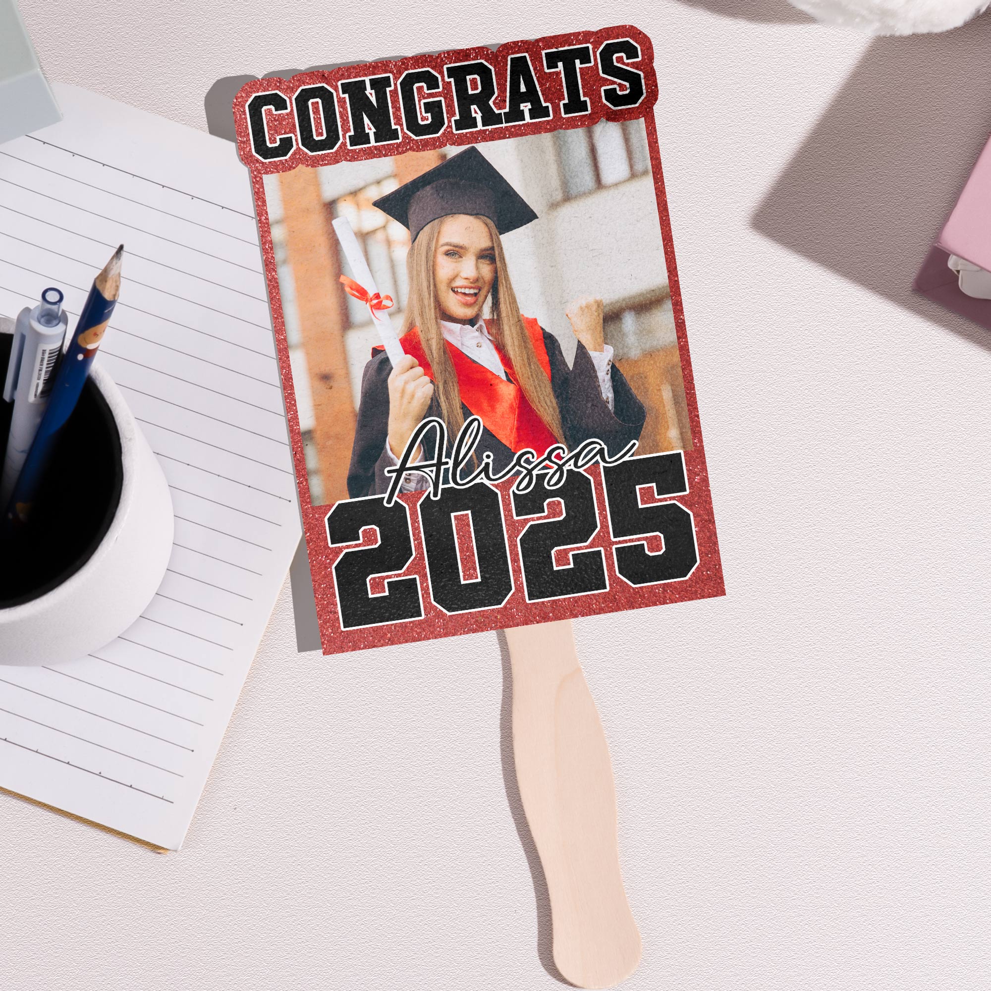 Congrats Graduation Fan Custom Photo - Custom Graduation Fan With Picture