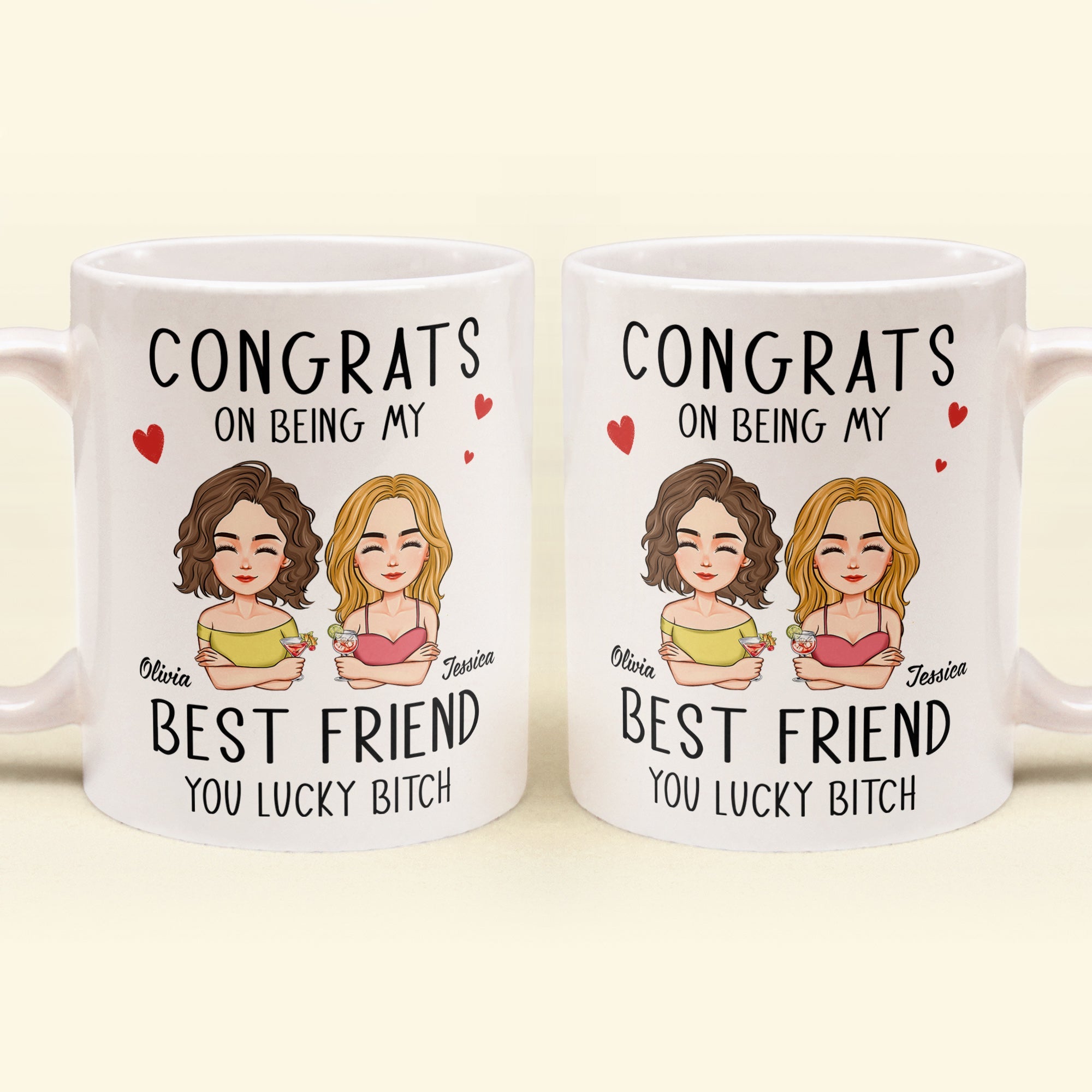 Congrats On Being My Bestie - Personalized Mug