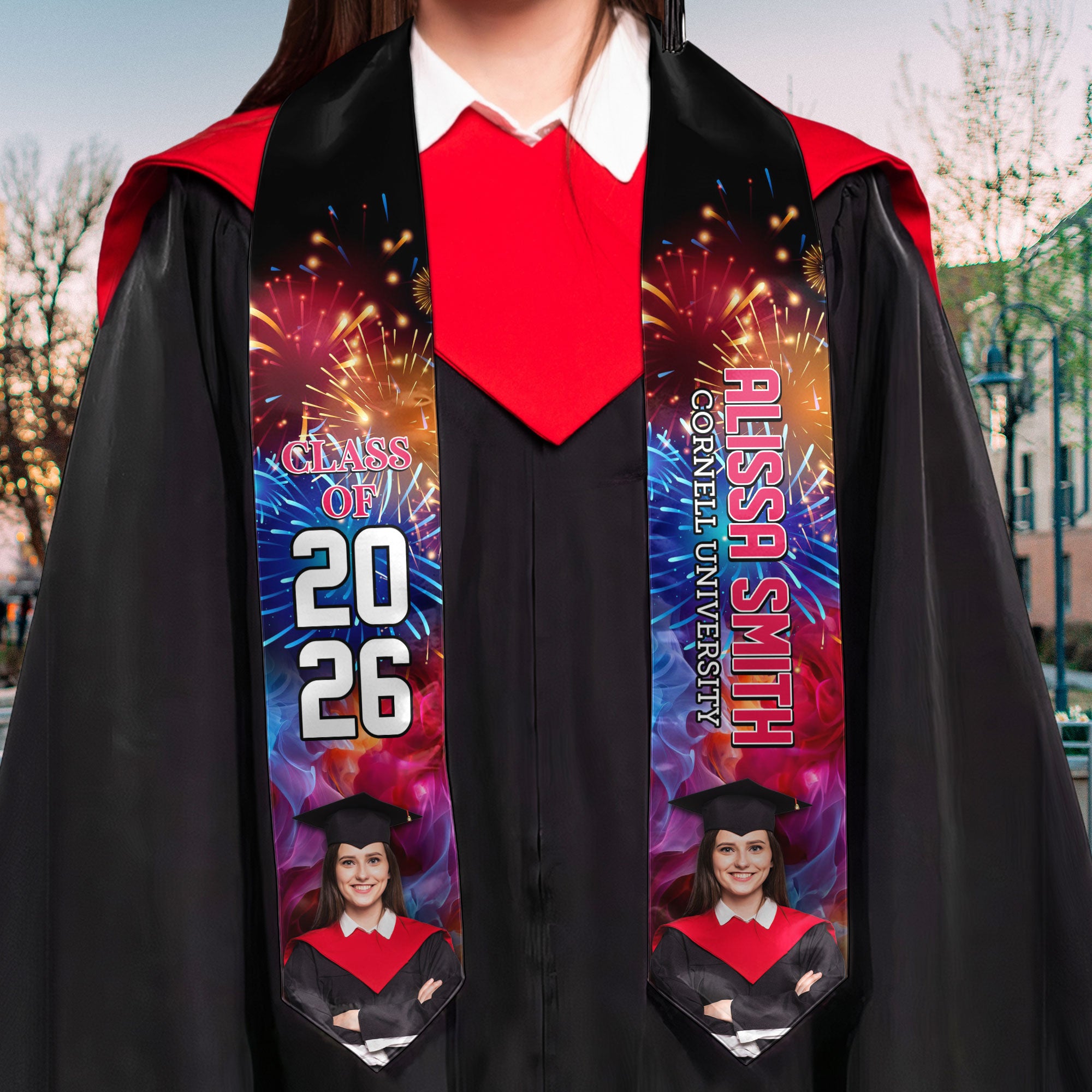 Congratulation Graduation Stole  - Personalized Photo Graduation Stole