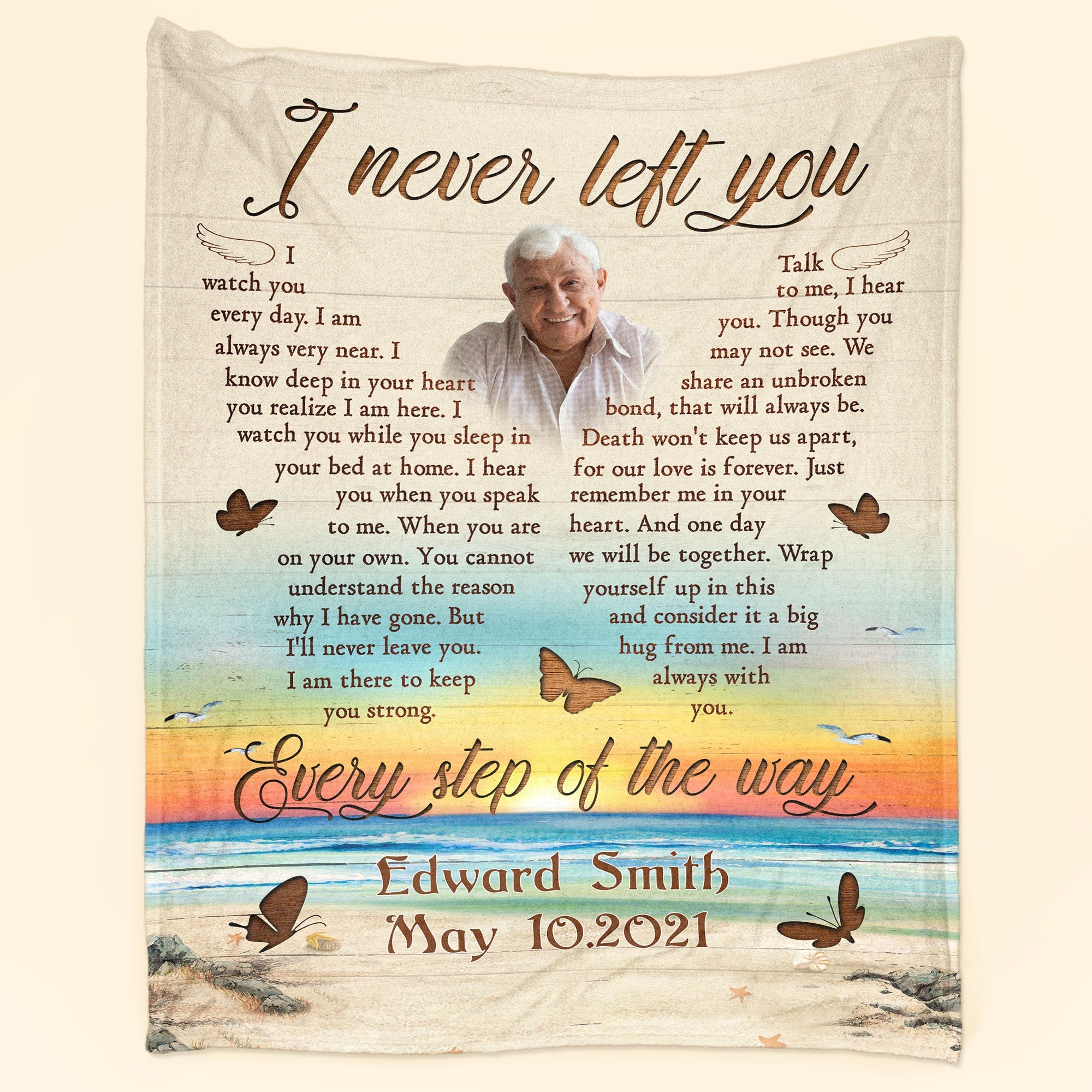Consider This Blanket A Big Hug From Heaven - Personalized Memory Blanket