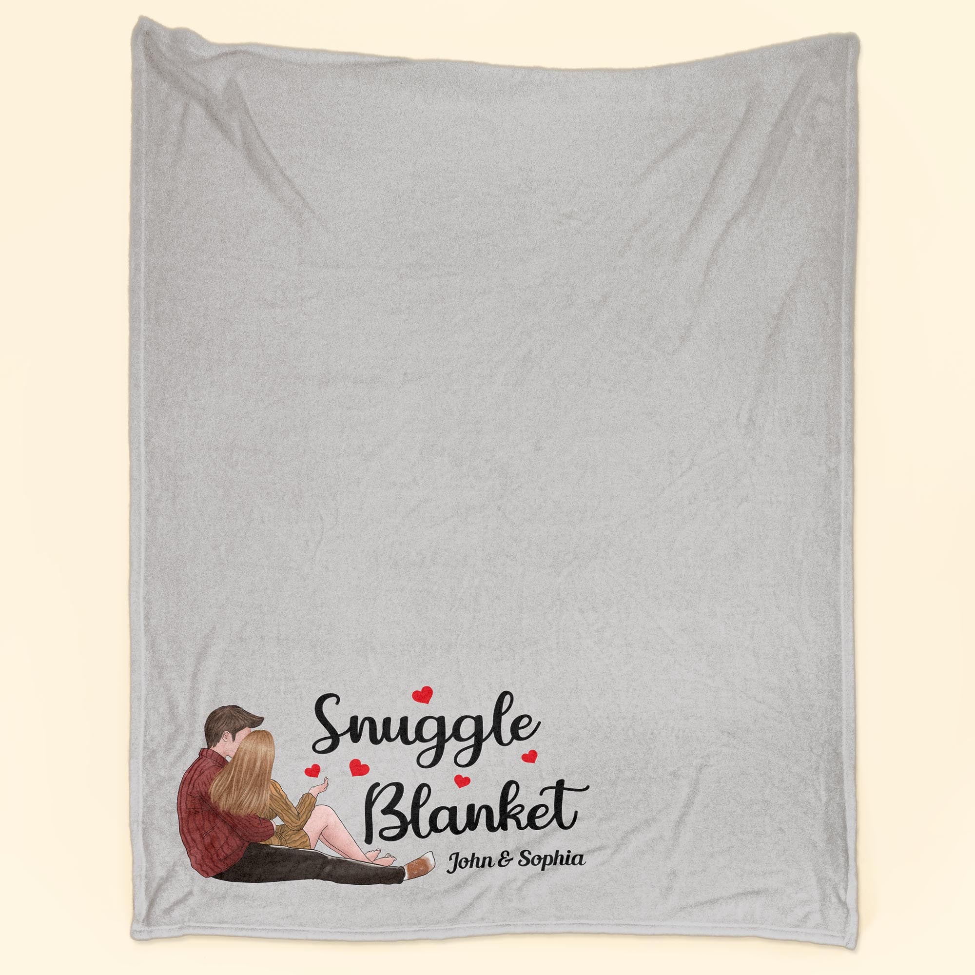 Couple Snuggle Blanket  - Personalized Blanket