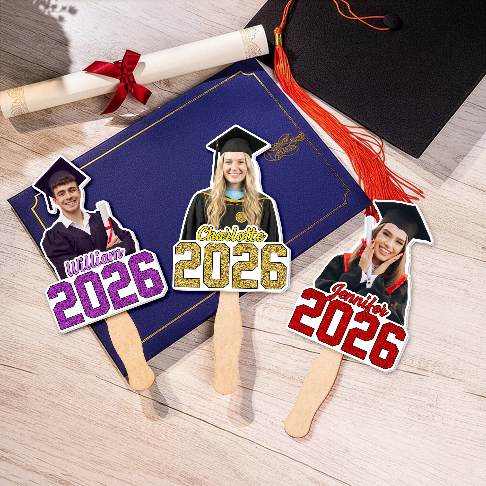 Custom Face Graduation - Personalized Graduation Fan