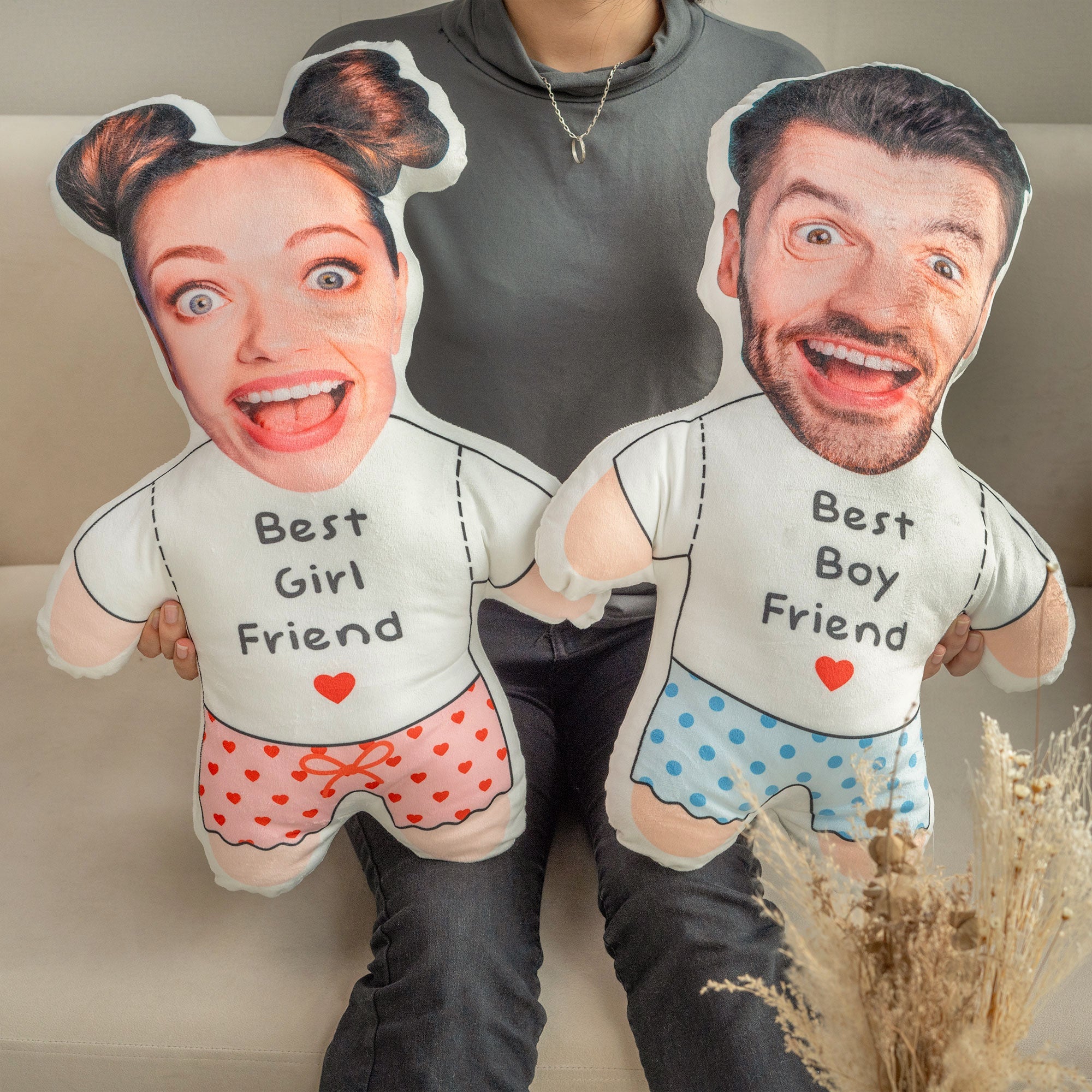 Custom Face Pillow - Personalized Photo Custom Shaped Pillow - Birthday Gifts For Her, Him
