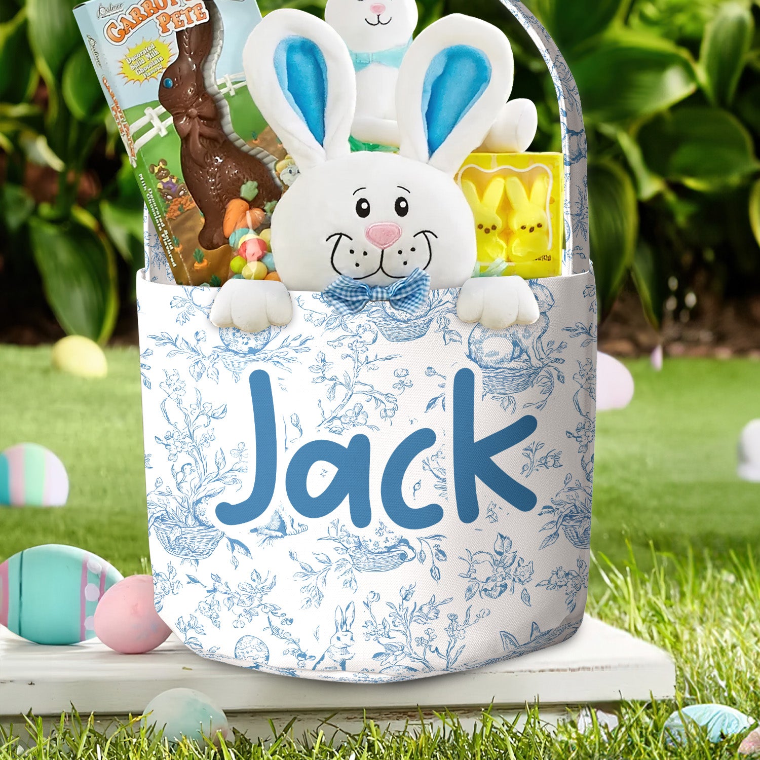 Custom Name Easter Pattern - Personalized Easter Basket