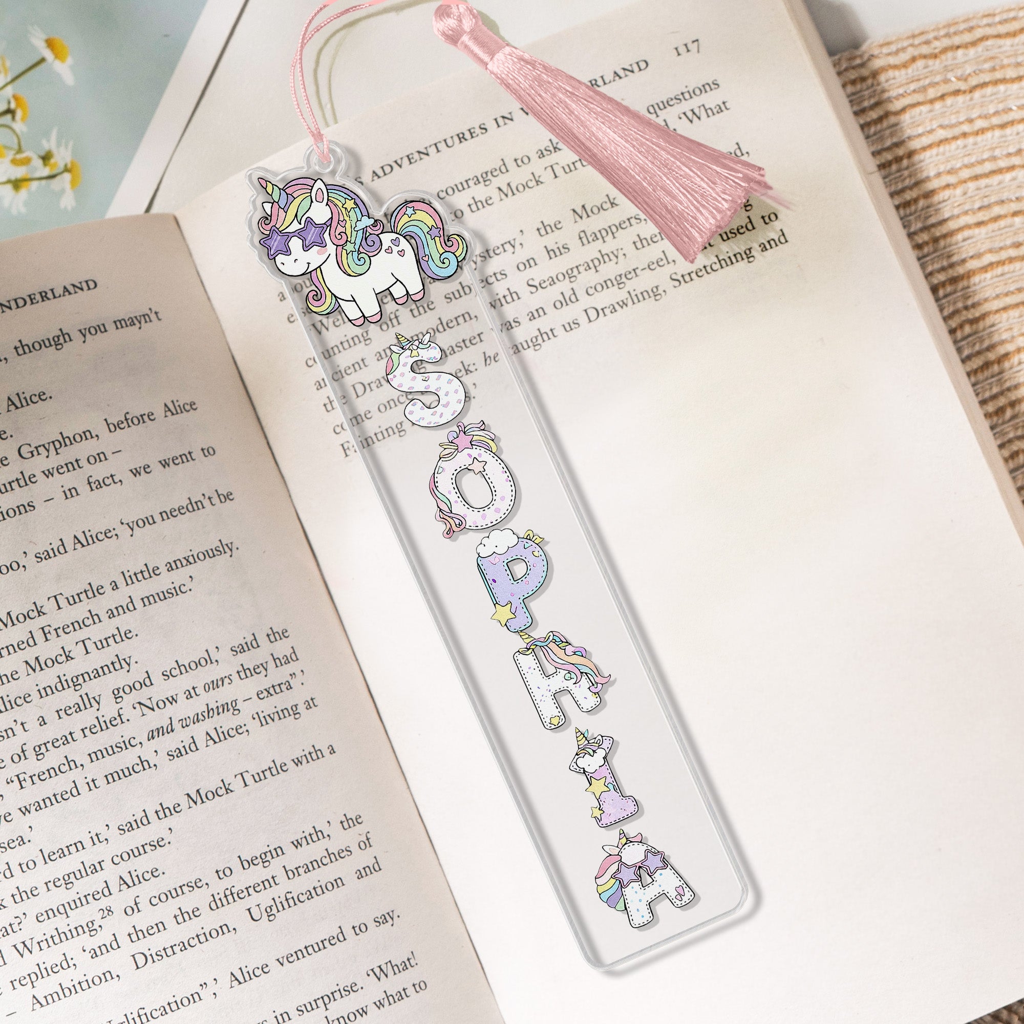 Custom Name Pattern Gift - Custom Acrylic Bookmark