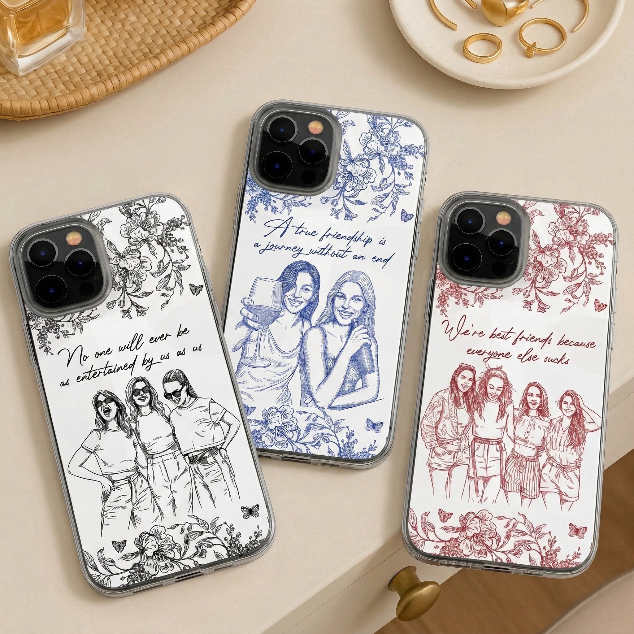 Custom Photo Gift For Friends, Soul Sisters - Personalized Phone Case