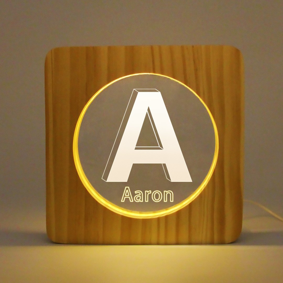 Custom Wooden Name Light-A Loves Gift