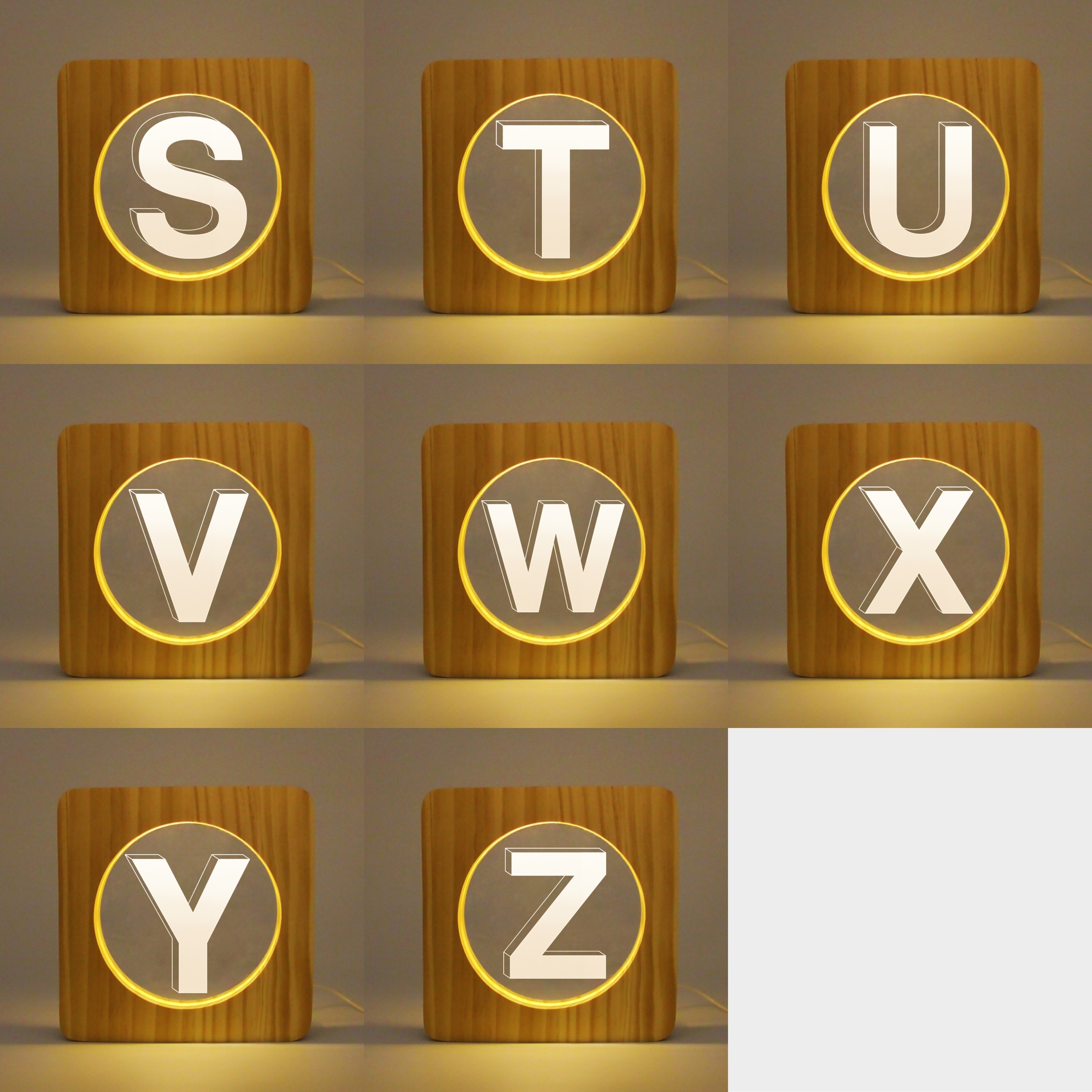 Custom Wooden Name Light-A Loves Gift