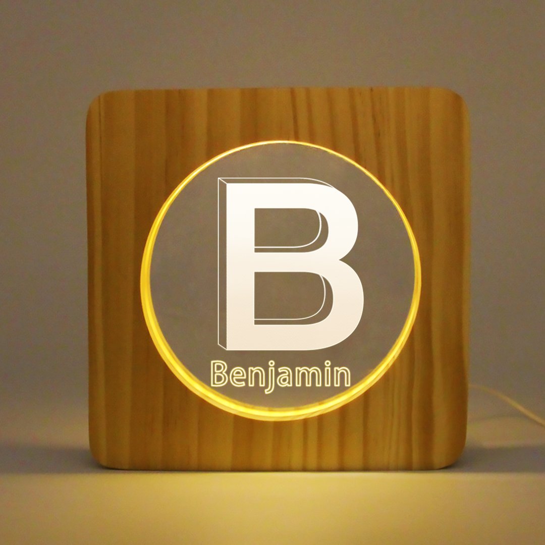 Custom Wooden Name Light-A Loves Gift