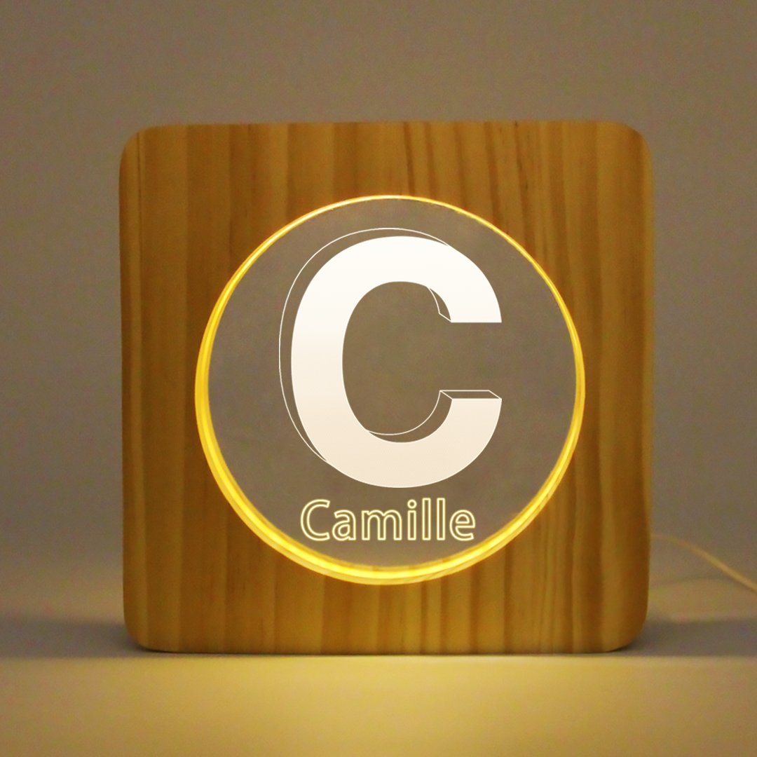 Custom Wooden Name Light-A Loves Gift