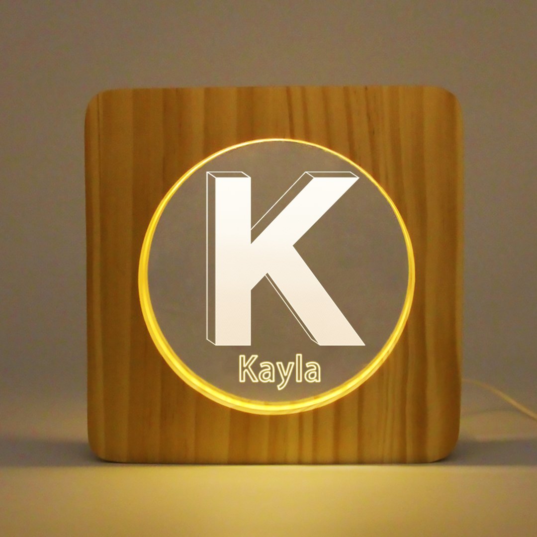Custom Wooden Name Light-A Loves Gift