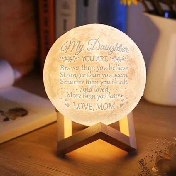 Customized 3D Moon Lamp to Daughter-A Loves Gift