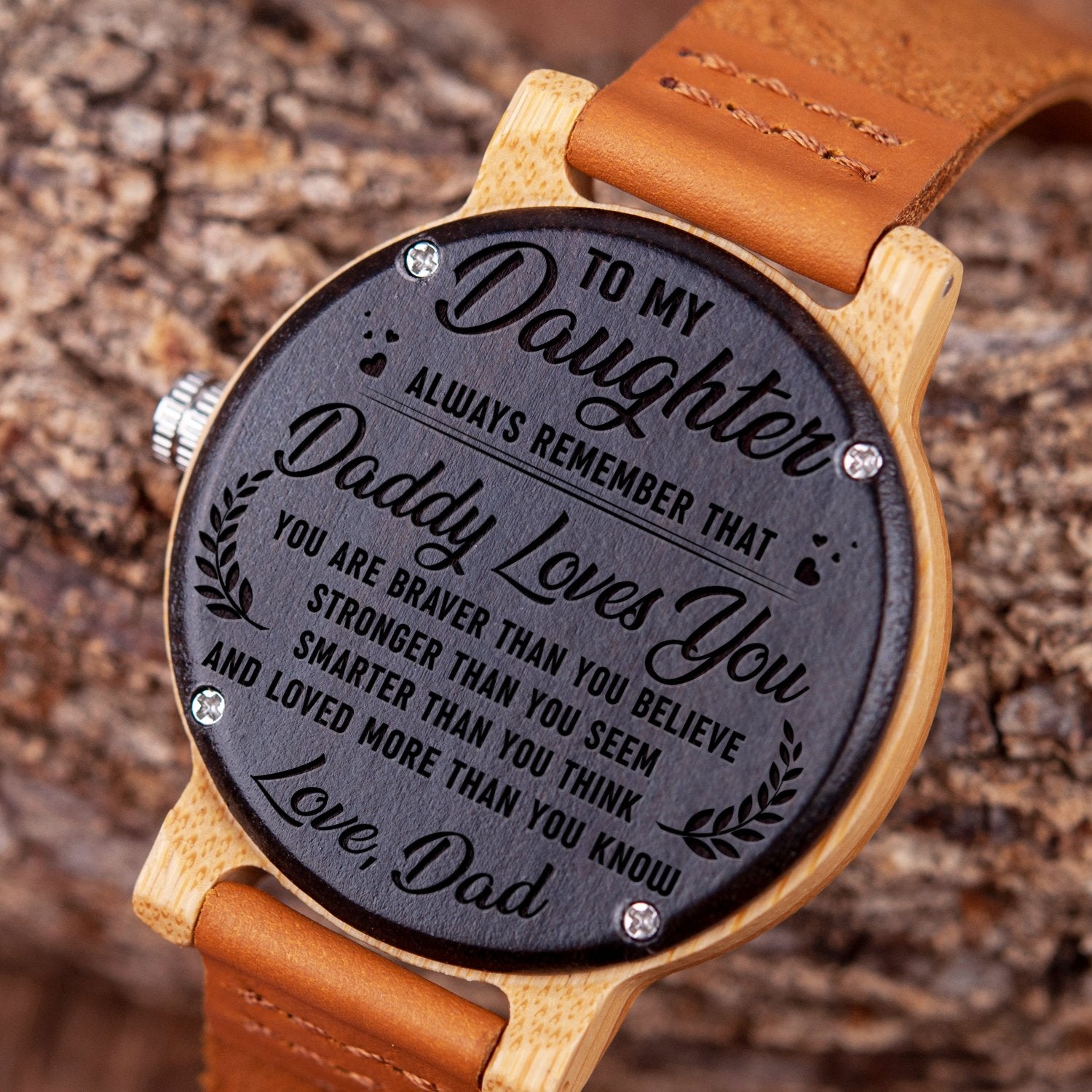 DAUGHTER DAD - ALWAYS REMEMBER 2 - WOOD WATCH 