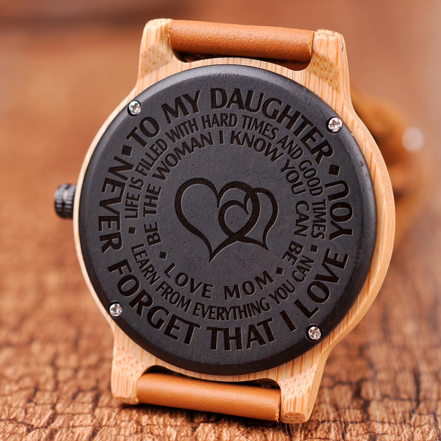 DAUGHTER MOM - BE THE WOMAN - WOOD WATCH 