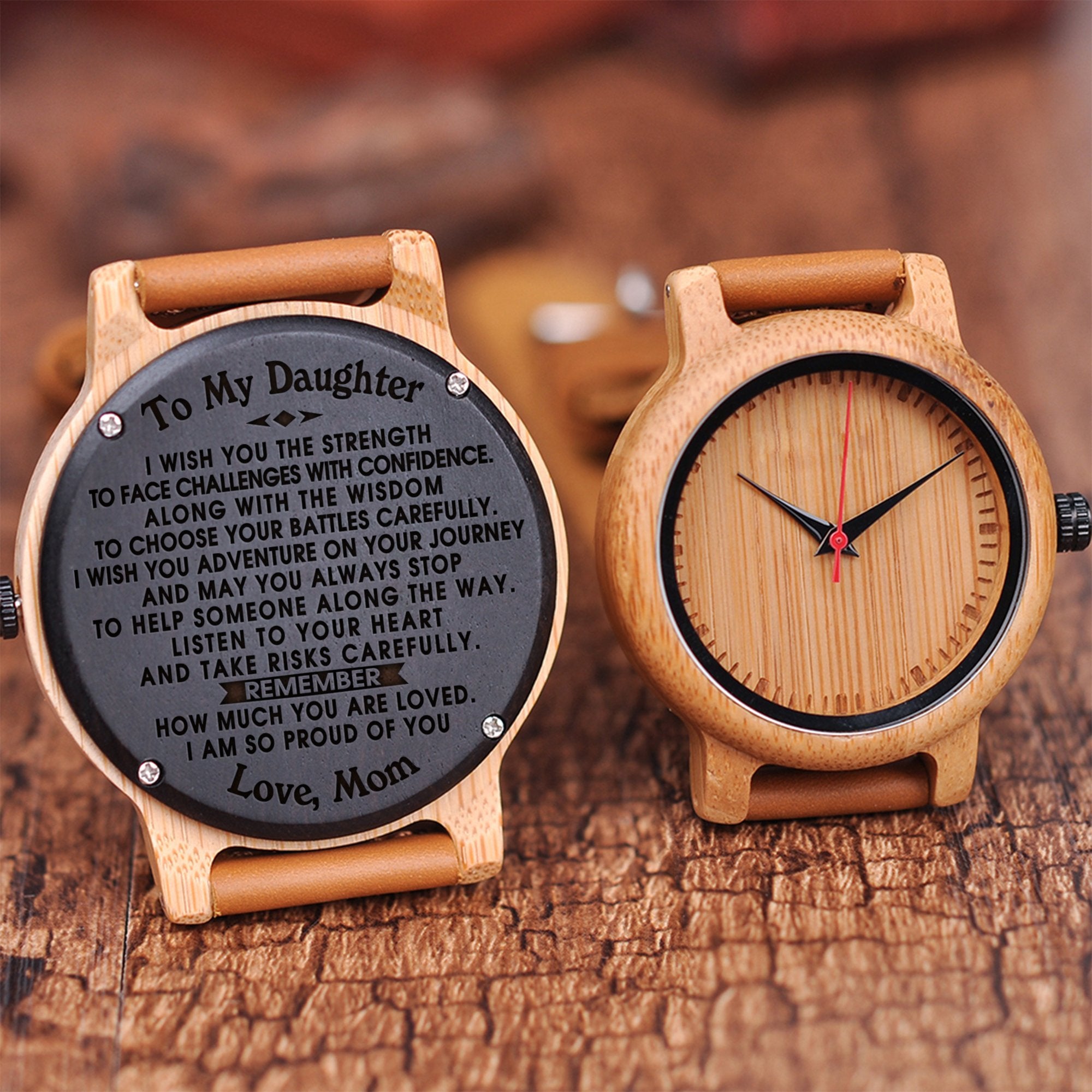 To My Daughter Wooden Watch-A Loves Gift