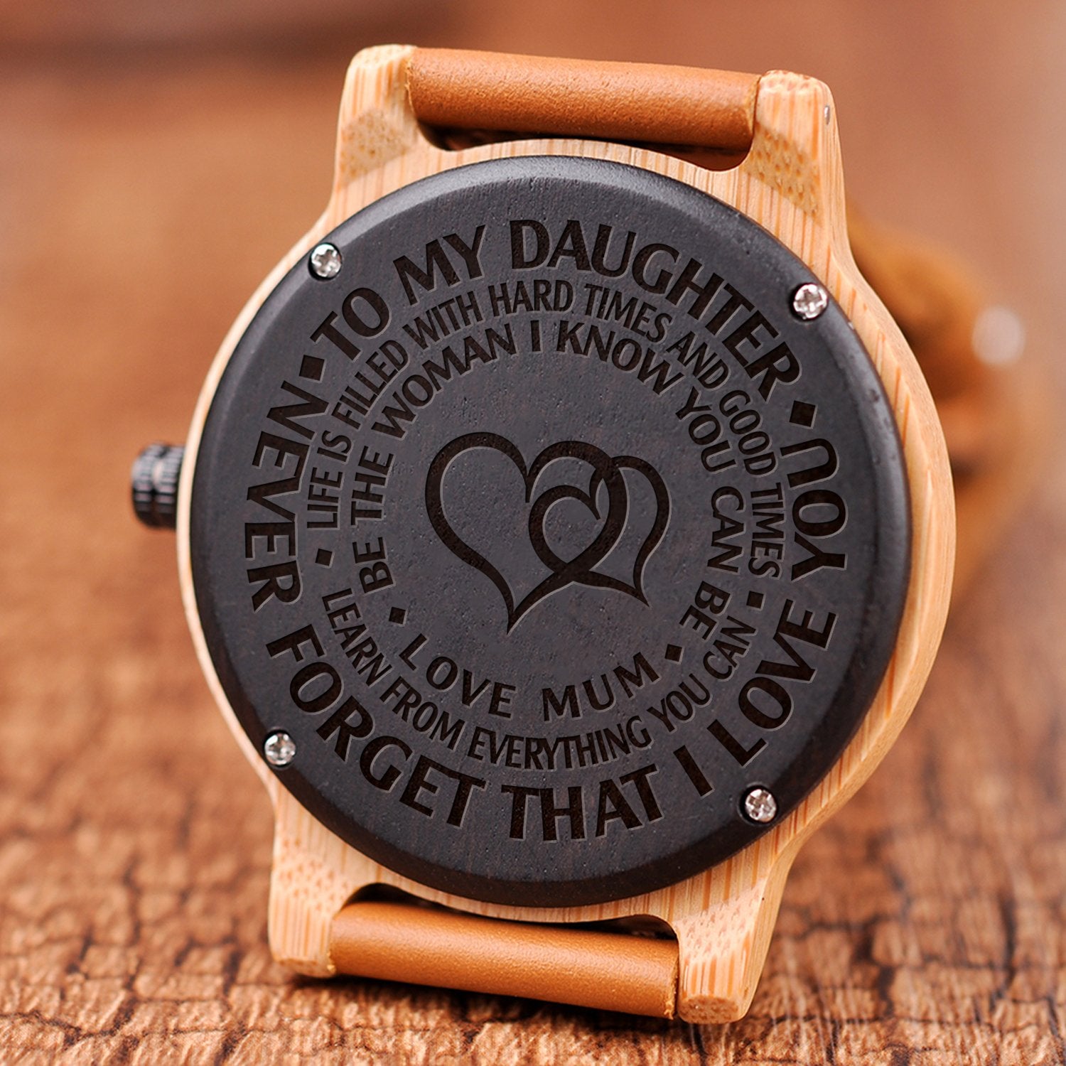 DAUGHTER MUM - BE THE WOMAN - WOOD WATCH 
