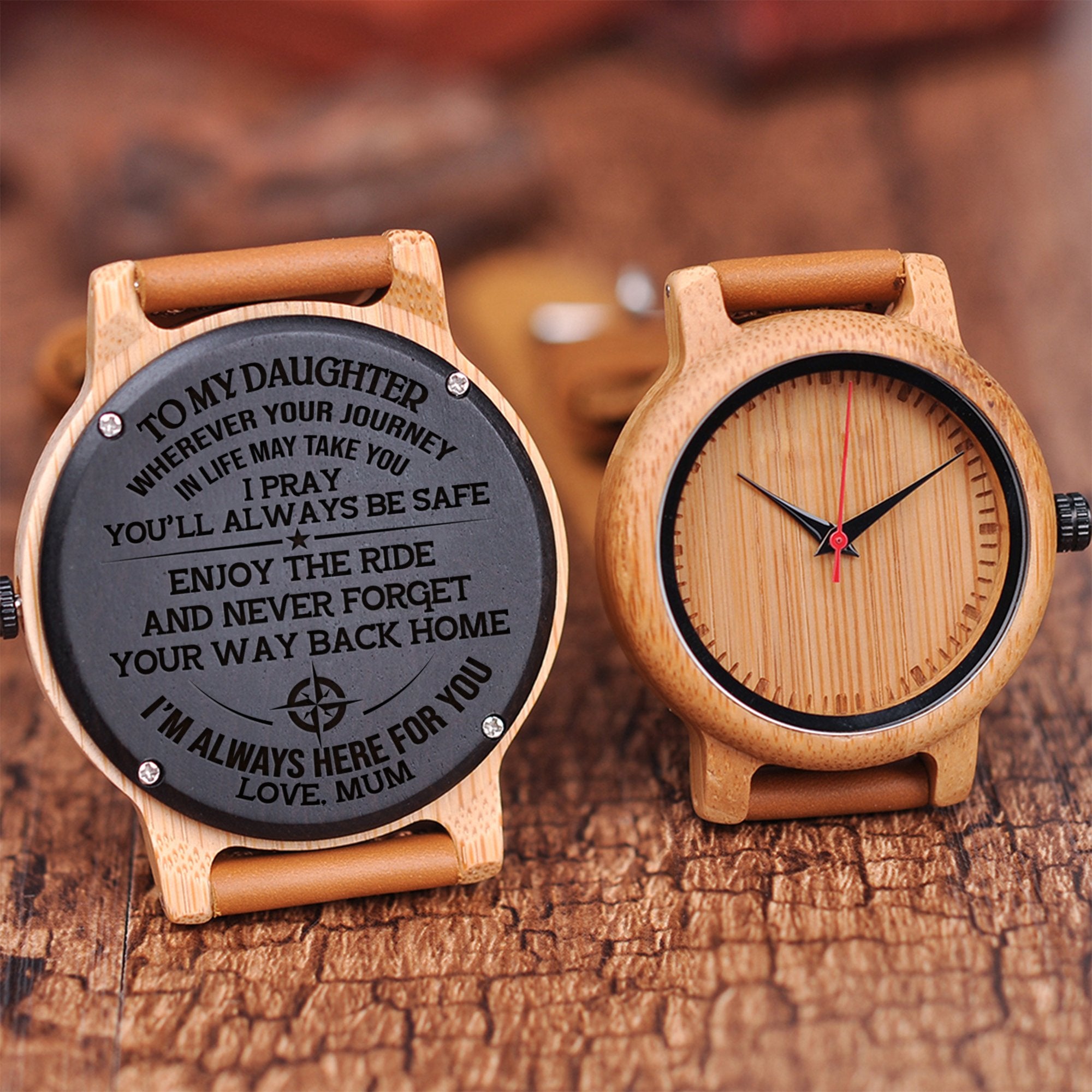 DAUGHTER MUM - ENJOY THE RIDE 2 - WOOD WATCH 