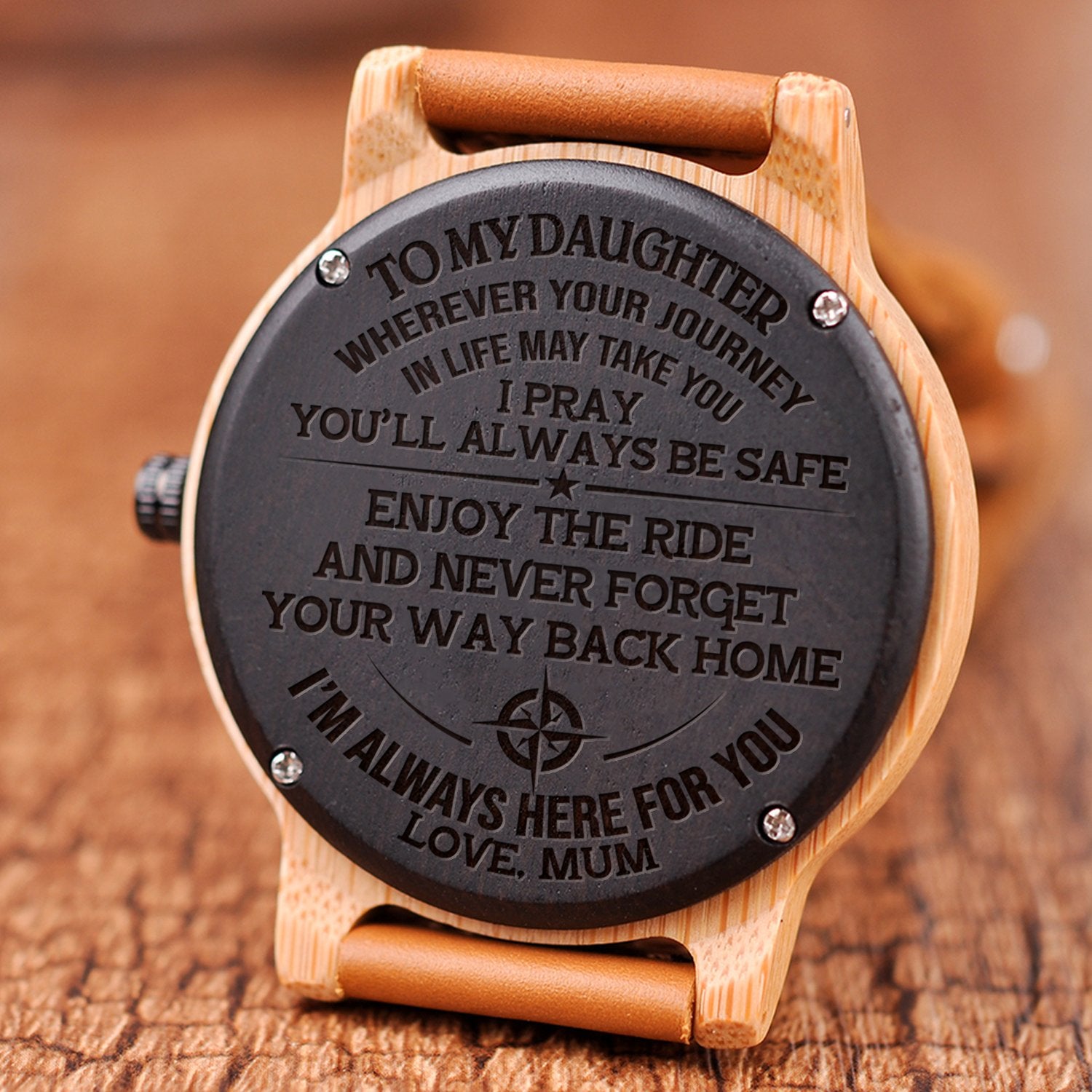 DAUGHTER MUM - ENJOY THE RIDE 2 - WOOD WATCH
