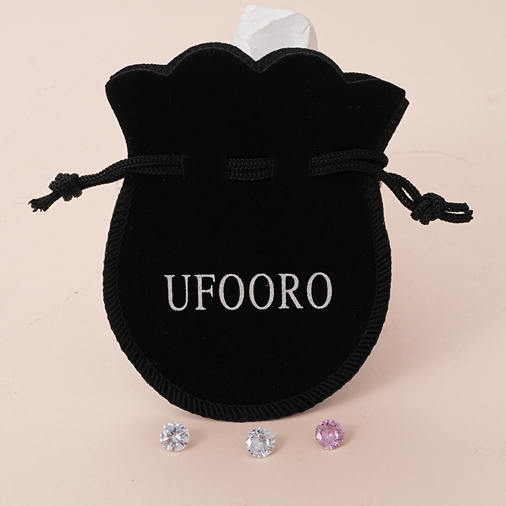 UFOORO Precious Jewels White Diamond Round Brilliant Cut
