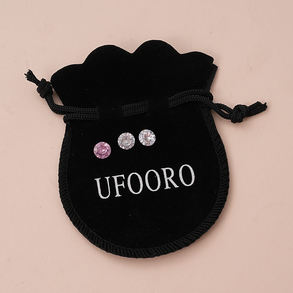 UFOORO Precious Jewels White Diamond Round Brilliant Cut