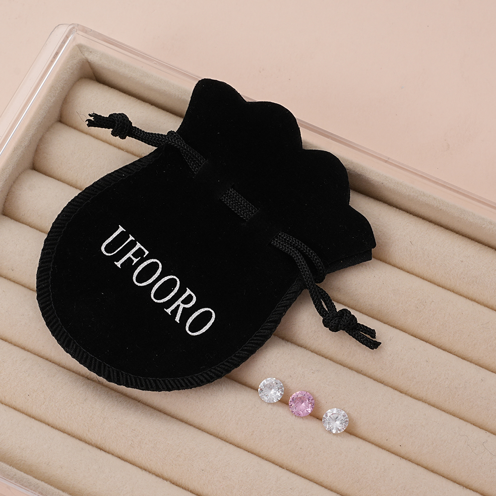 UFOORO Precious Jewels White Diamond Round Brilliant Cut