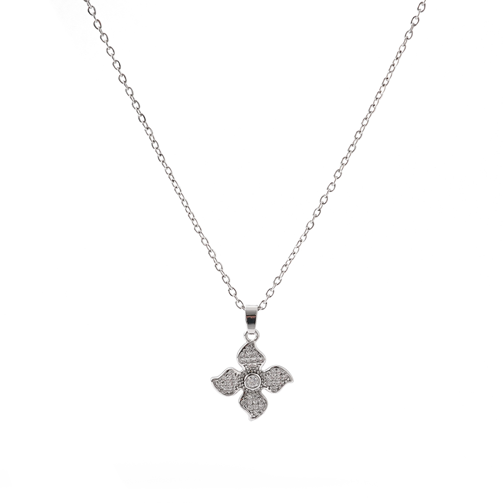 UFOORO Crystal Necklace for Women Sparkly Cubic Zirconia Pendant Chain Daily Jewelry Gift