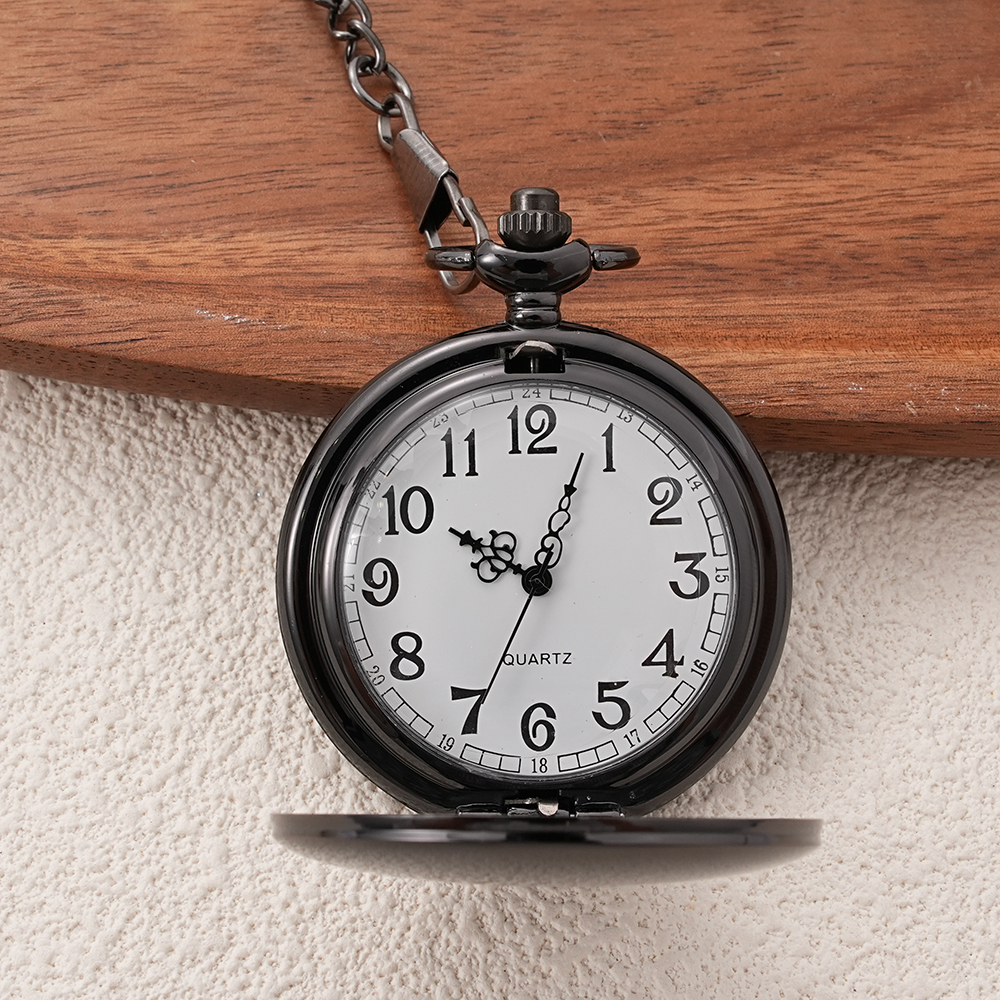 Hainon Black Pocket Watches for Men Him