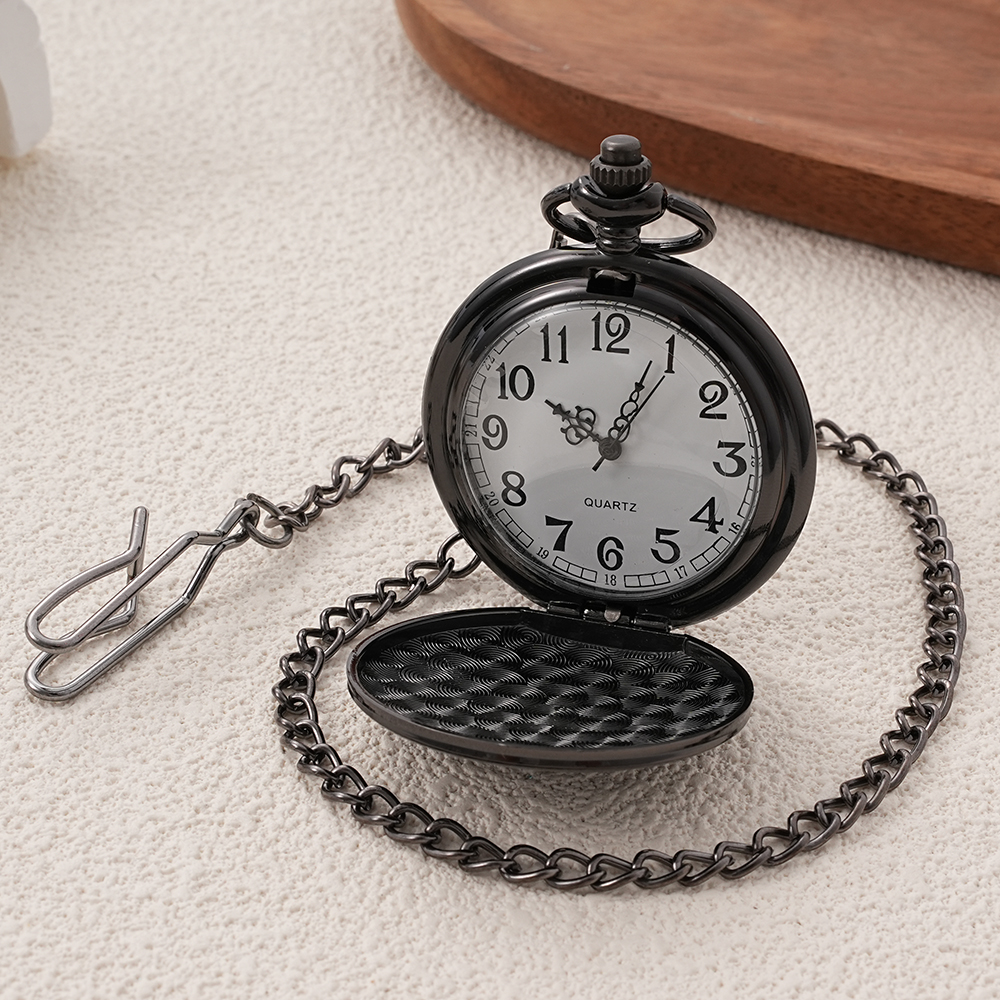 Hainon Black Pocket Watches for Men Him